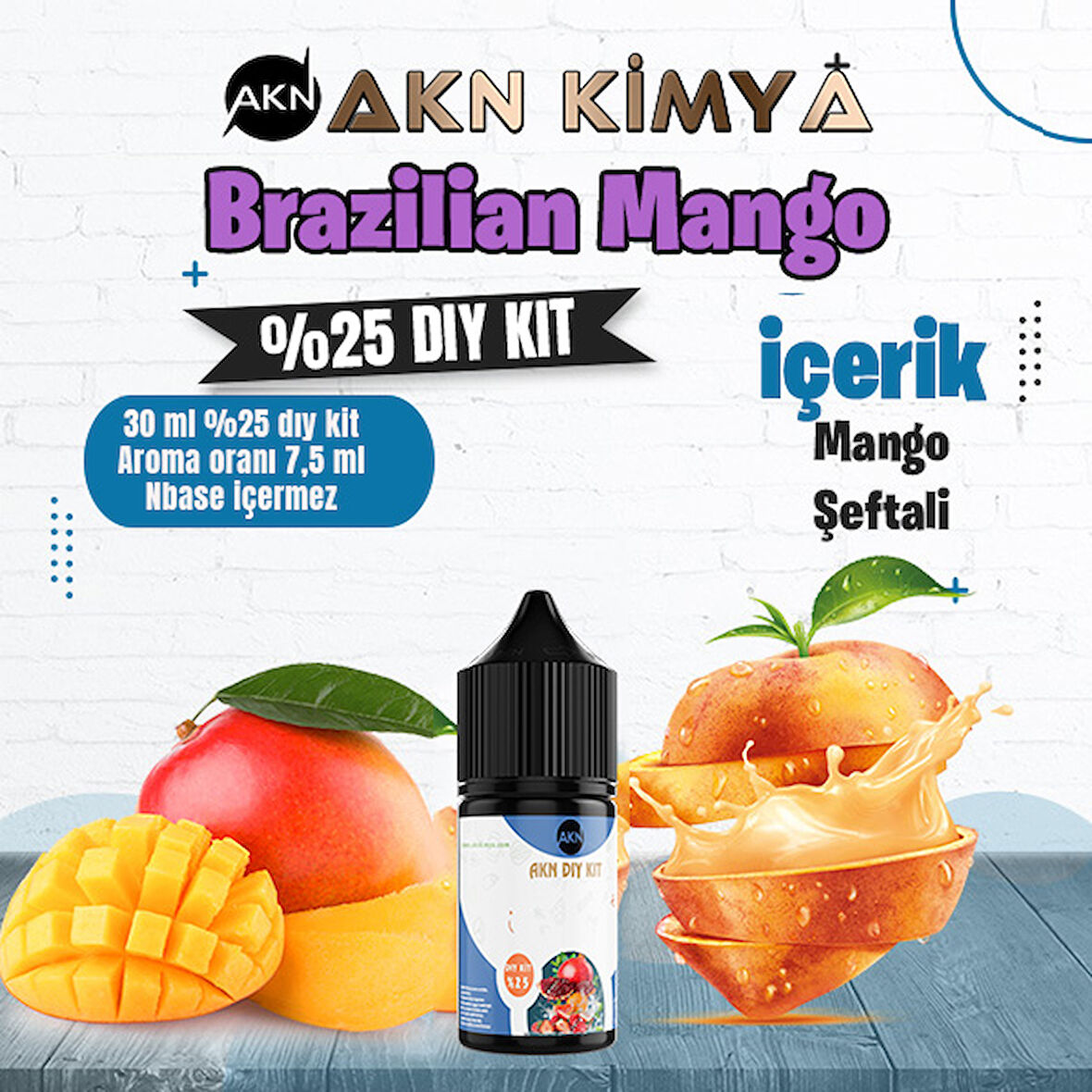 Brazilian Mango Yoğun Dıy Kit Mango Şeftali Gıda Aroması %25 Oranda Aroma İçerir (Hazır Değildir )