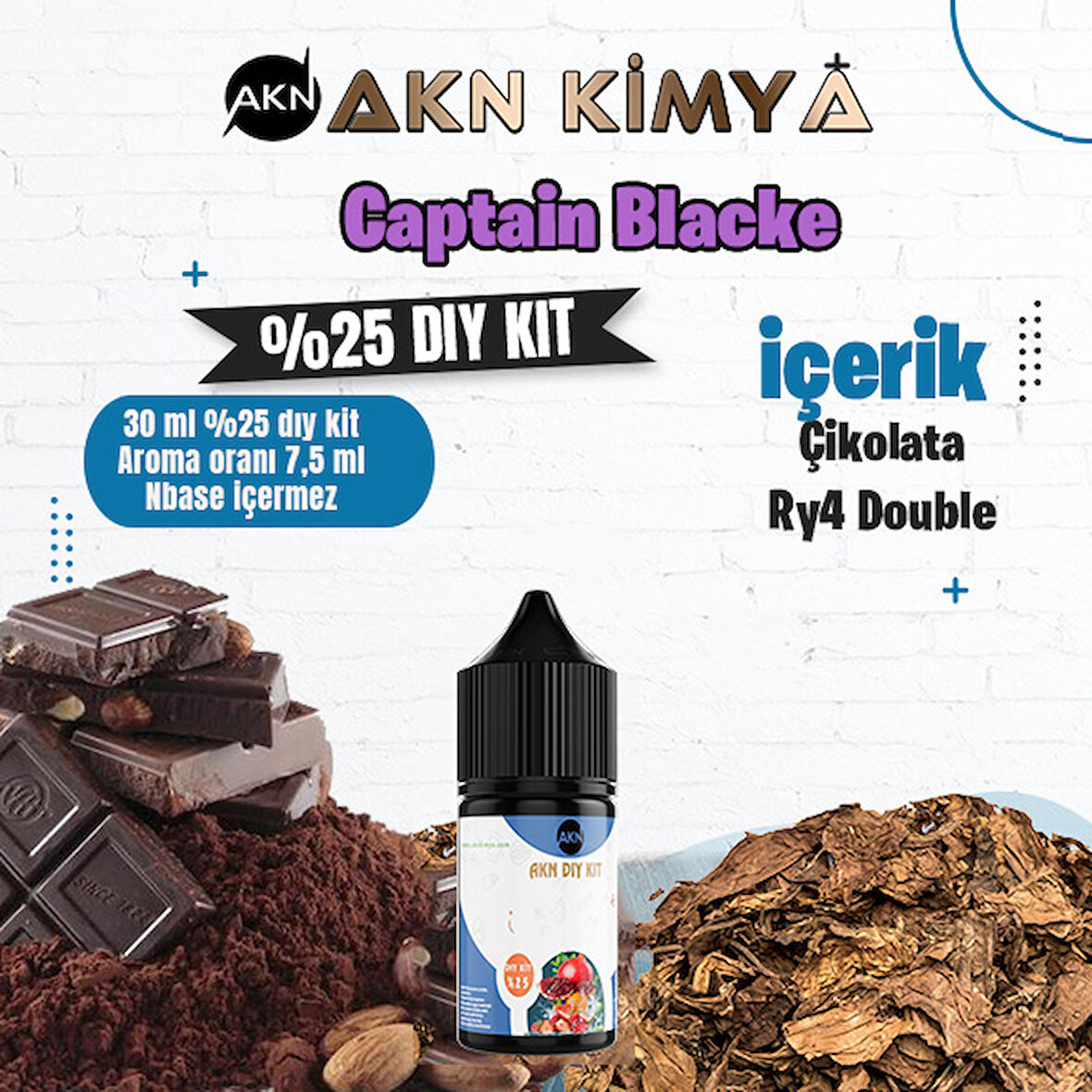 Captain Blacke Yoğun Dıy Kit Gıda Aroması %25 Oranda Aroma İçerir (Hazır Değildir )