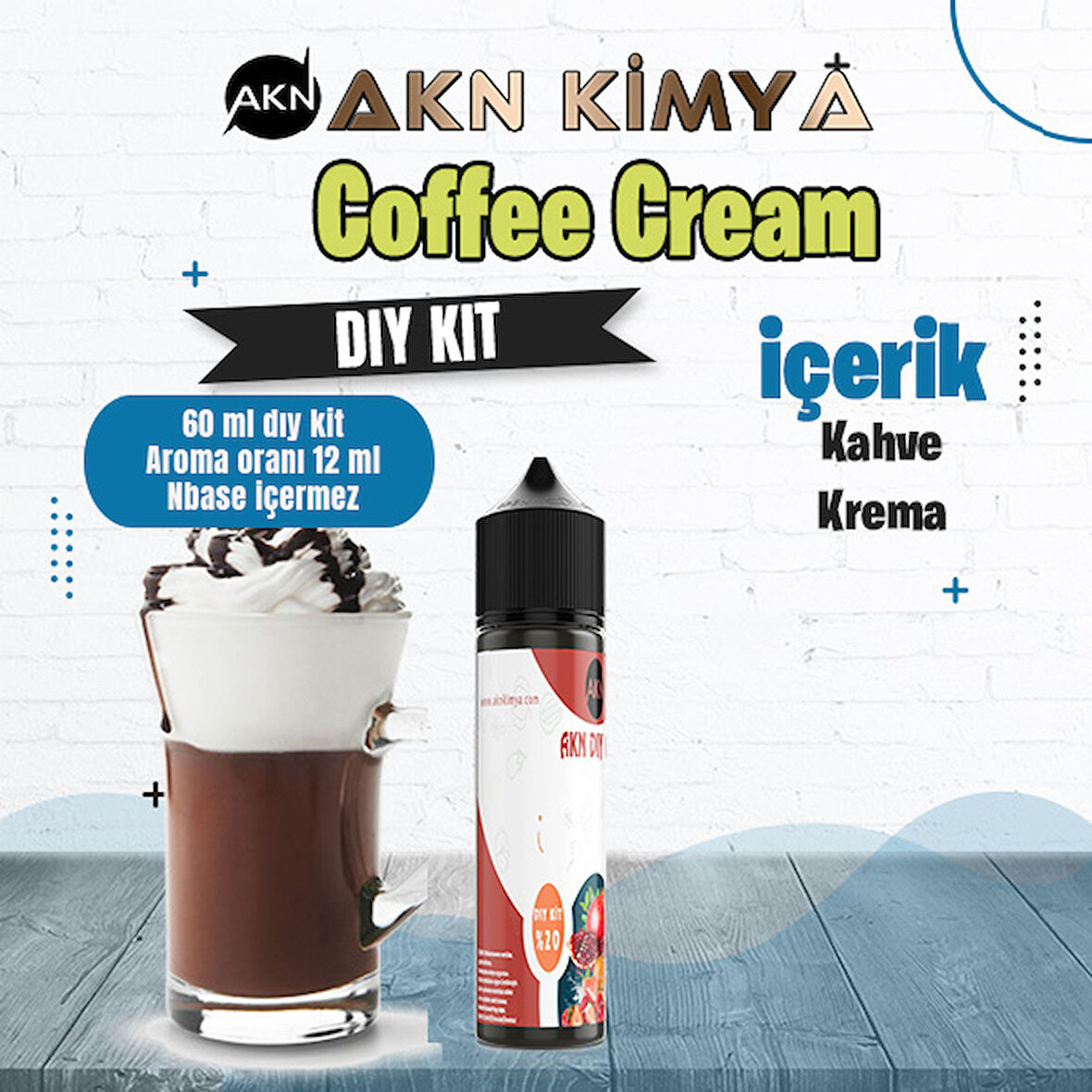 Coffee Cream Dıy Kit Kahve Krema Gıda Aroması %20 Oranda Aroma İçerir (Hazır Değildir )