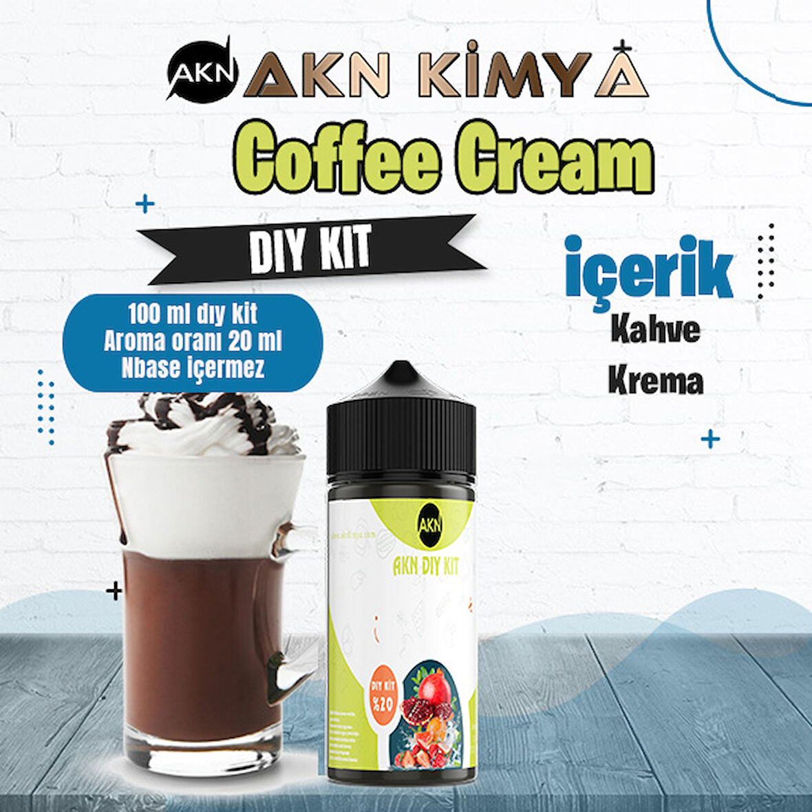 Coffee Cream Dıy Kit Kahve Krema Gıda Aroması %20 Oranda Aroma İçerir (Hazır Değildir )