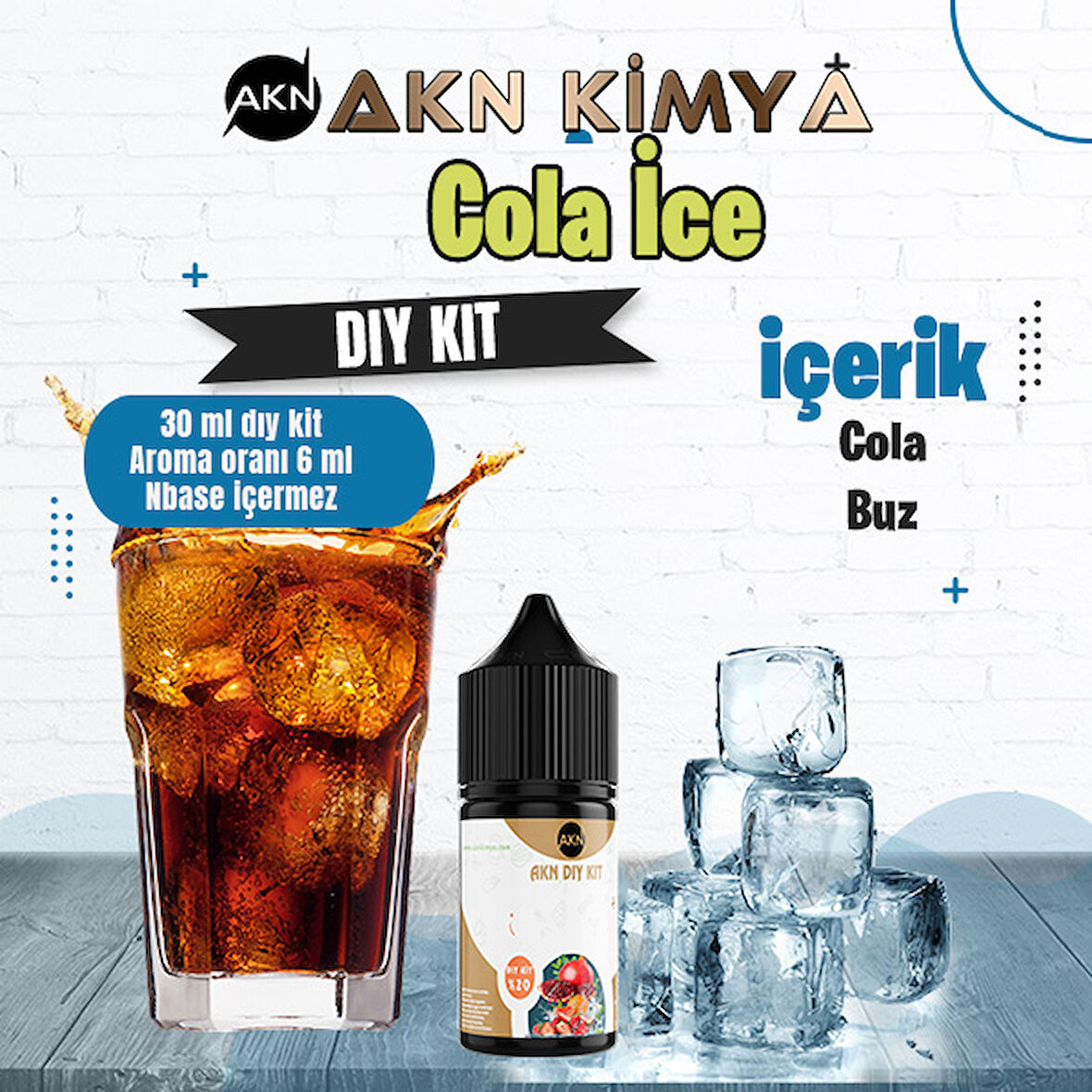 Cola Ice Dıy Kit Cola Buz Gıda Aroması %20 Oranda Aroma İçerir (Hazır Değildir )