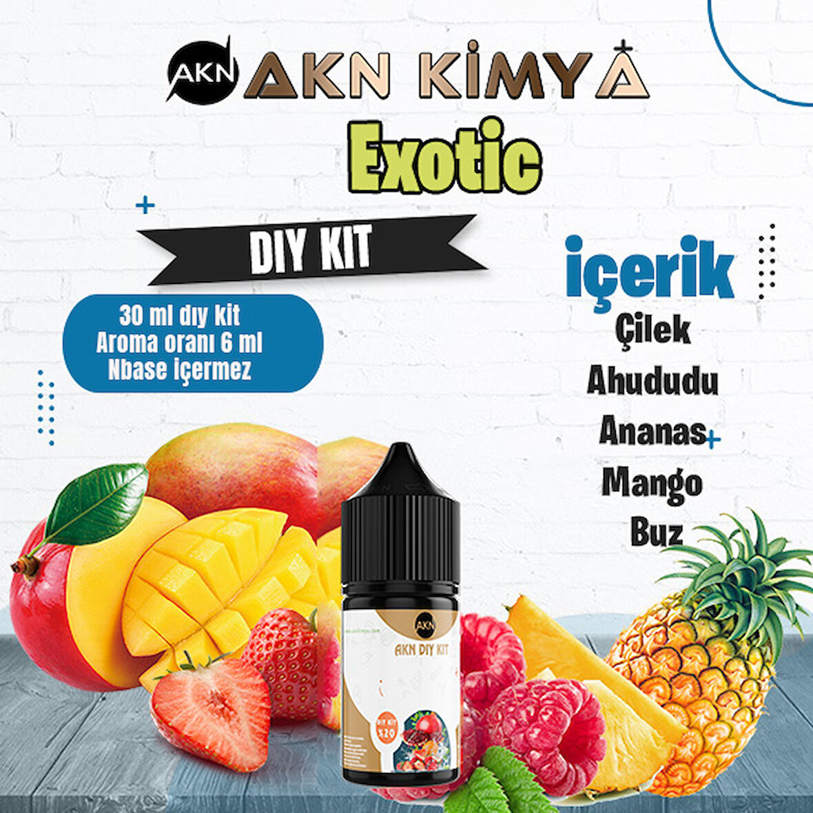 Exotic Dıy Kit Çilek Ahududu Ananas Gıda Aroması %20 Oranda Aroma İçerir (Hazır Değildir )