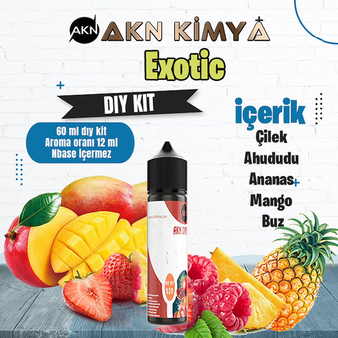 Exotic Dıy Kit Çilek Ahududu Ananas Gıda Aroması %20 Oranda Aroma İçerir (Hazır Değildir )