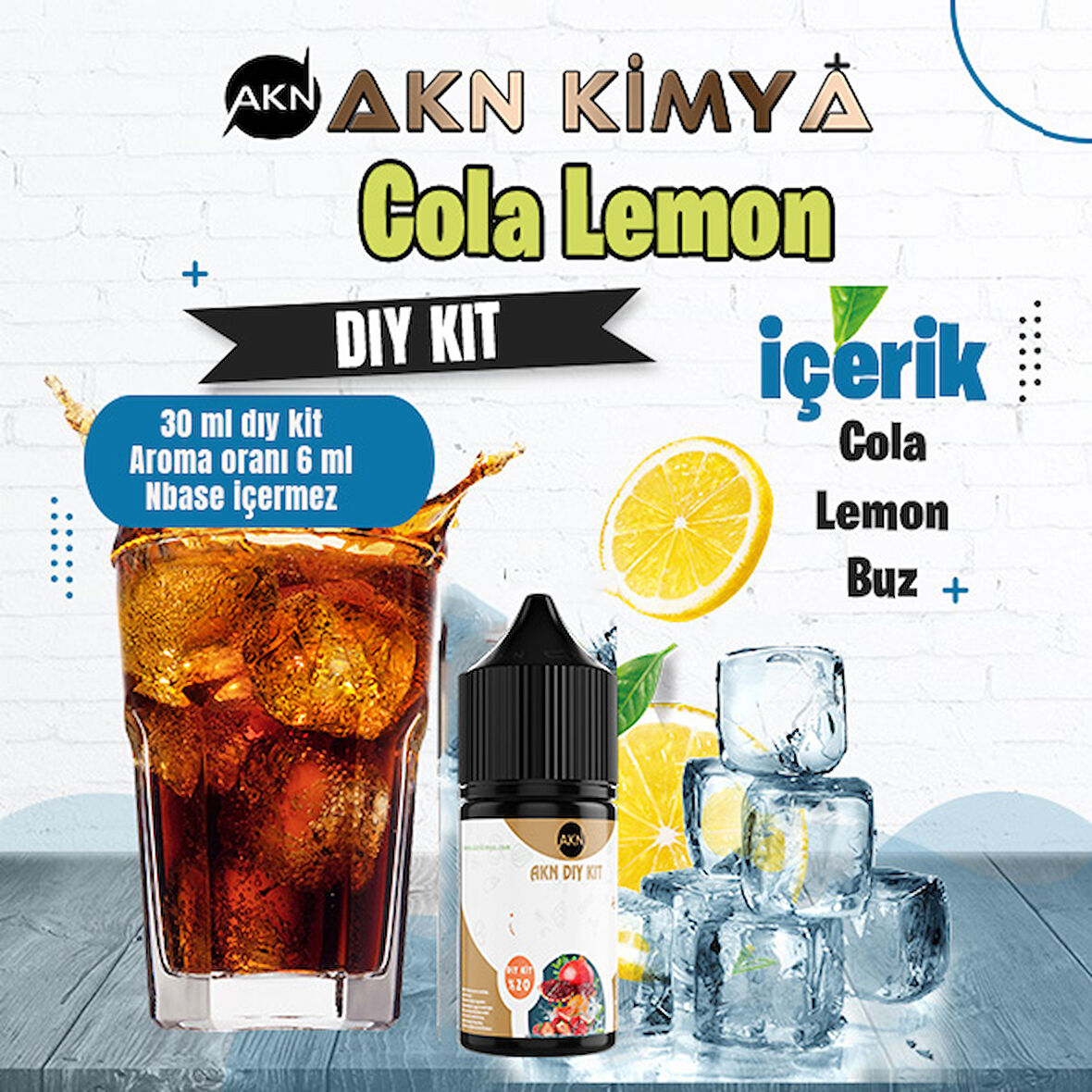 Cola Lemon Dıy Kit Cola Lemon Buz Gıda Aroması %20 Oranda Aroma İçerir (Hazır Değildir )