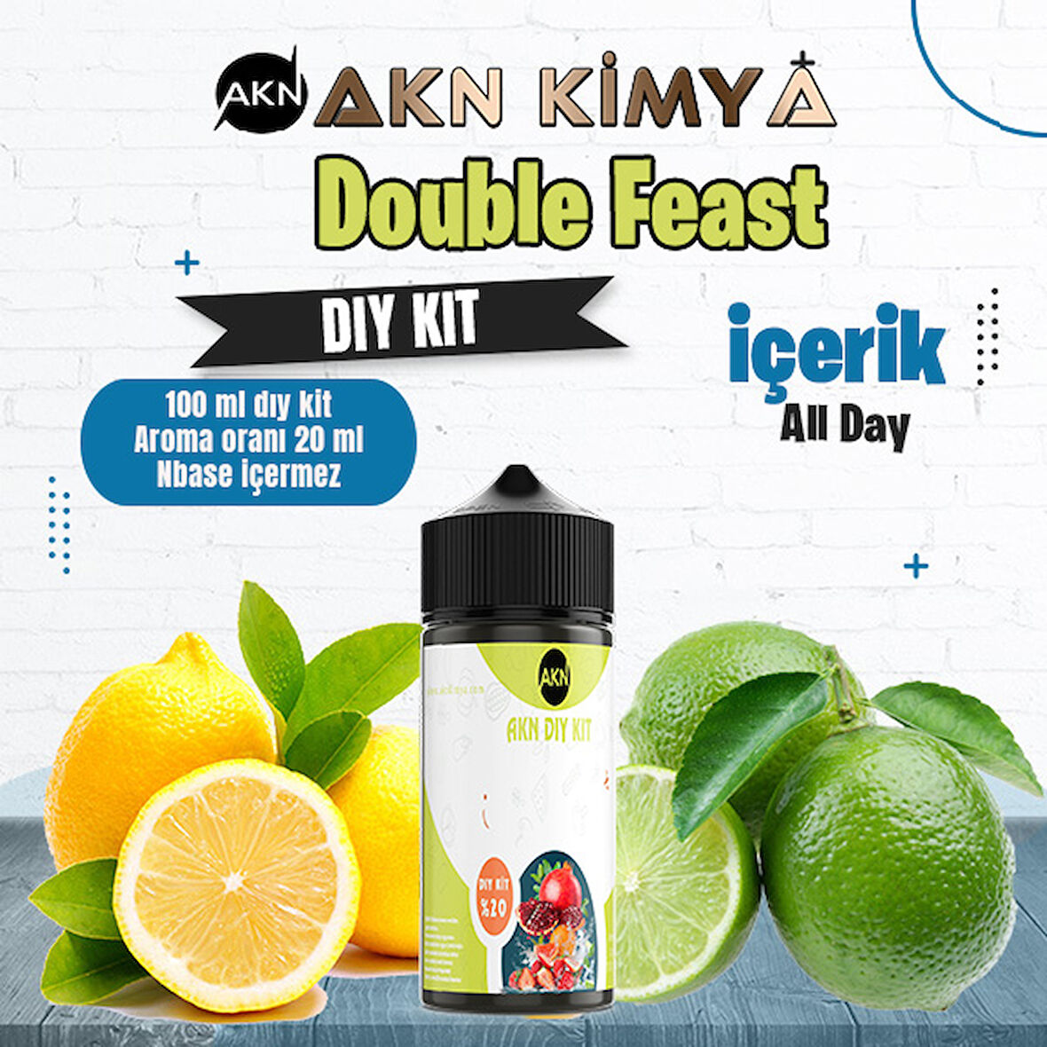 Double Feast Dıy Kit All Day Gıda Aroması %20 Oranda Aroma İçerir (Hazır Değildir )