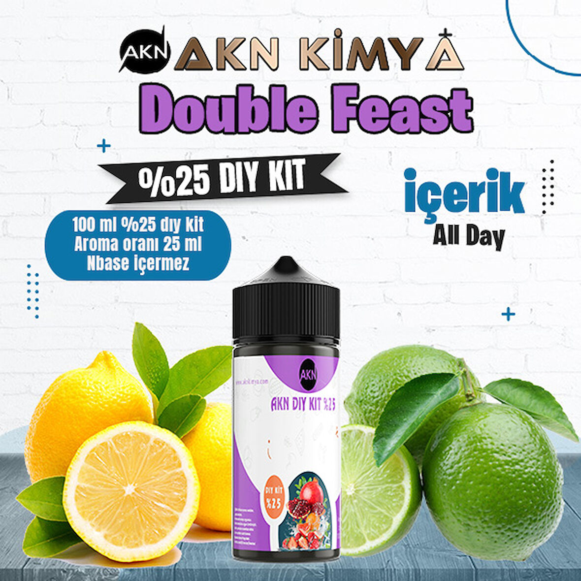 Double Feast Yoğun Dıy Kit All Day Gıda Aroması %25 Oranda Aroma İçerir (Hazır Değildir )