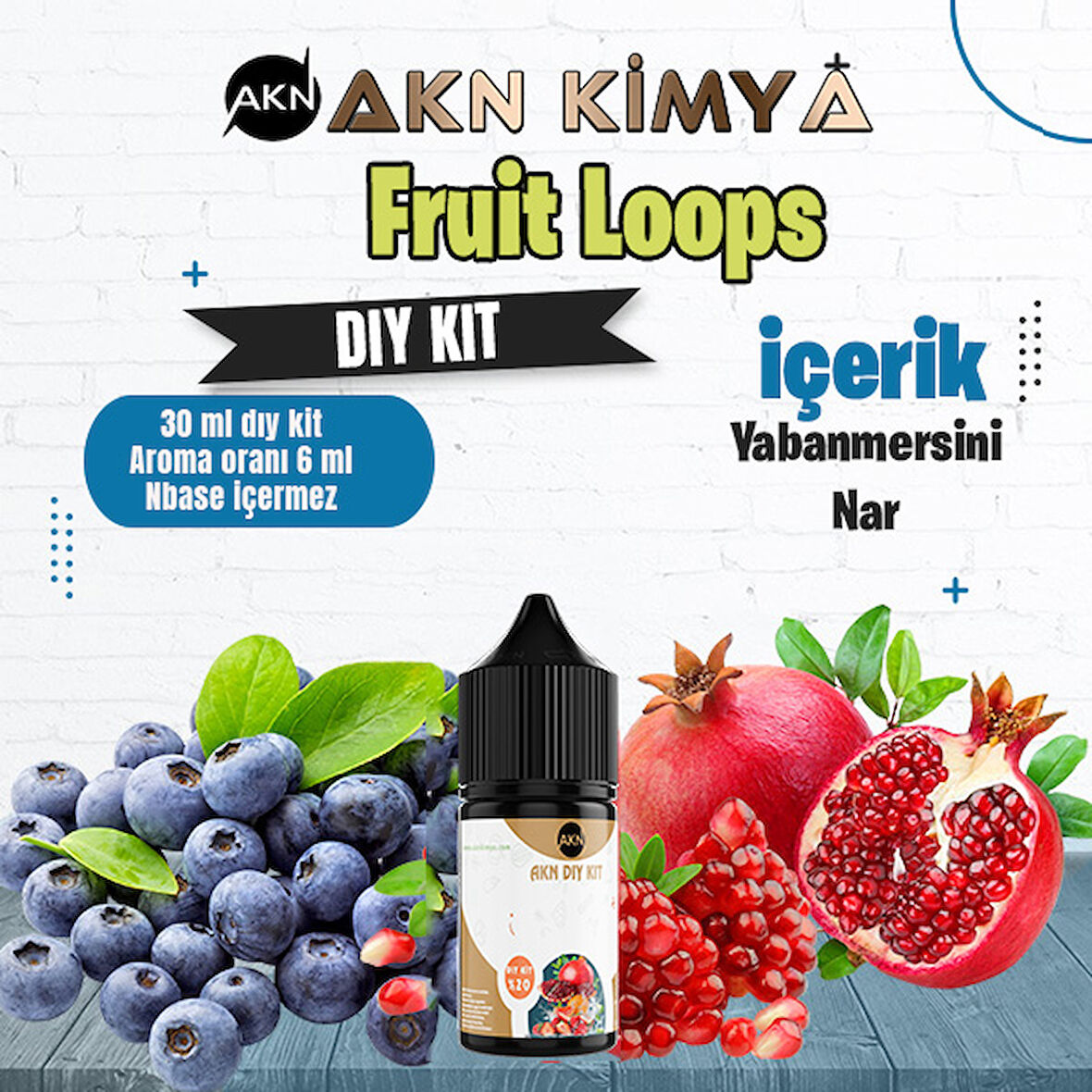 Fruit Loops Dıy Kit Yabanmersini Nar Gıda Aroması %20 Oranda Aroma İçerir (Hazır Değildir )