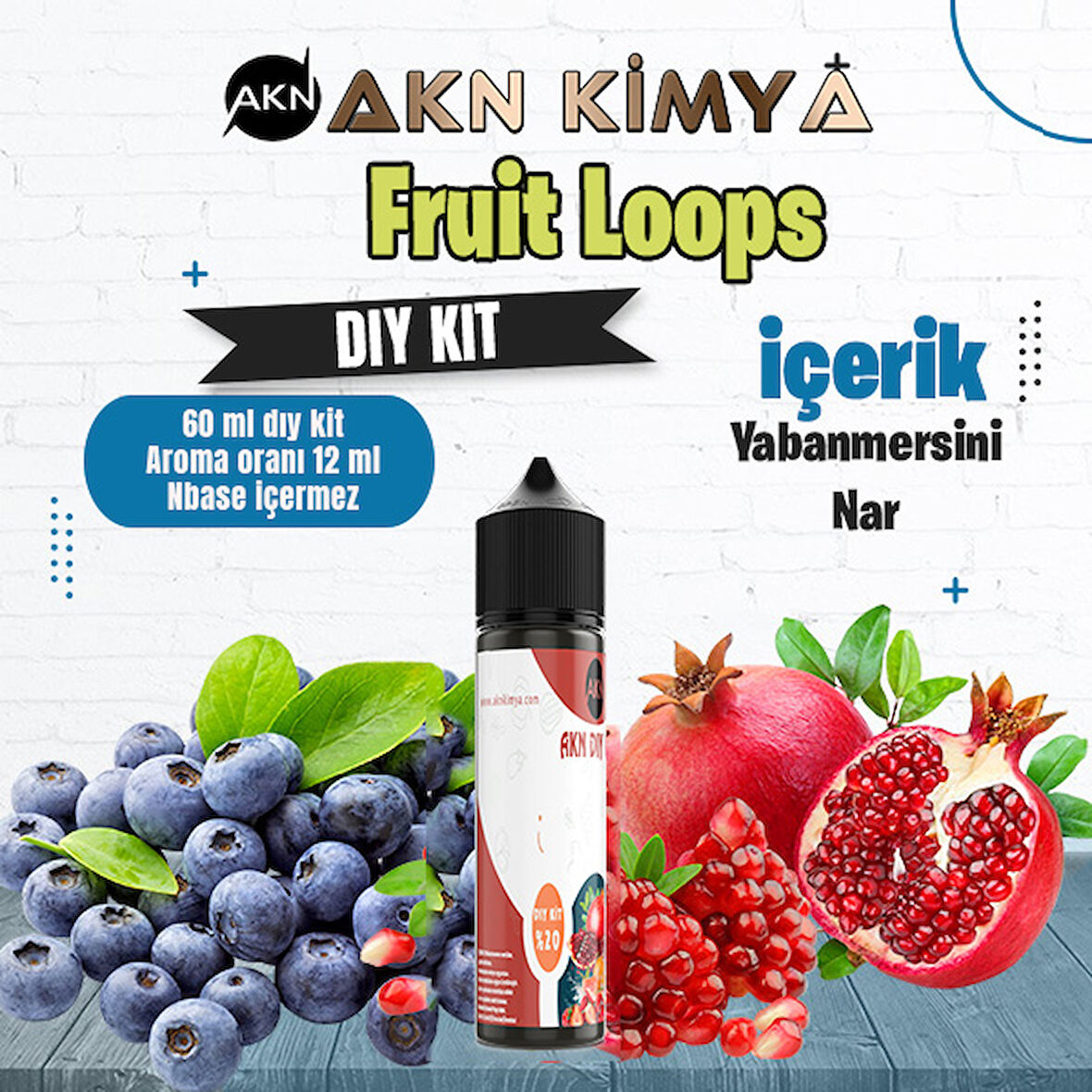 Fruit Loops Dıy Kit Yabanmersini Nar Gıda Aroması %20 Oranda Aroma İçerir (Hazır Değildir )