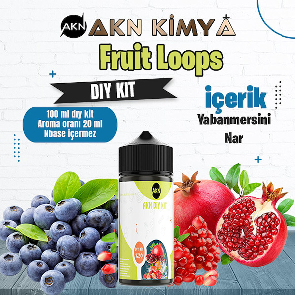 Fruit Loops Dıy Kit Yabanmersini Nar Gıda Aroması %20 Oranda Aroma İçerir (Hazır Değildir )