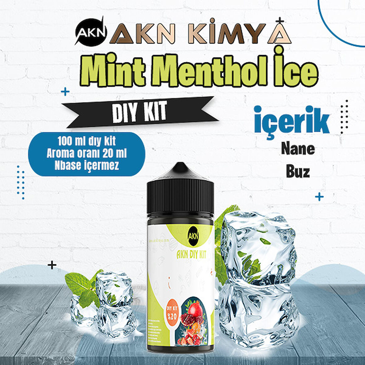 Mint Menthol Ice Dıy Kit Nane Buz Gıda Aroması %20 Oranda Aroma İçerir (Hazır Değildir )