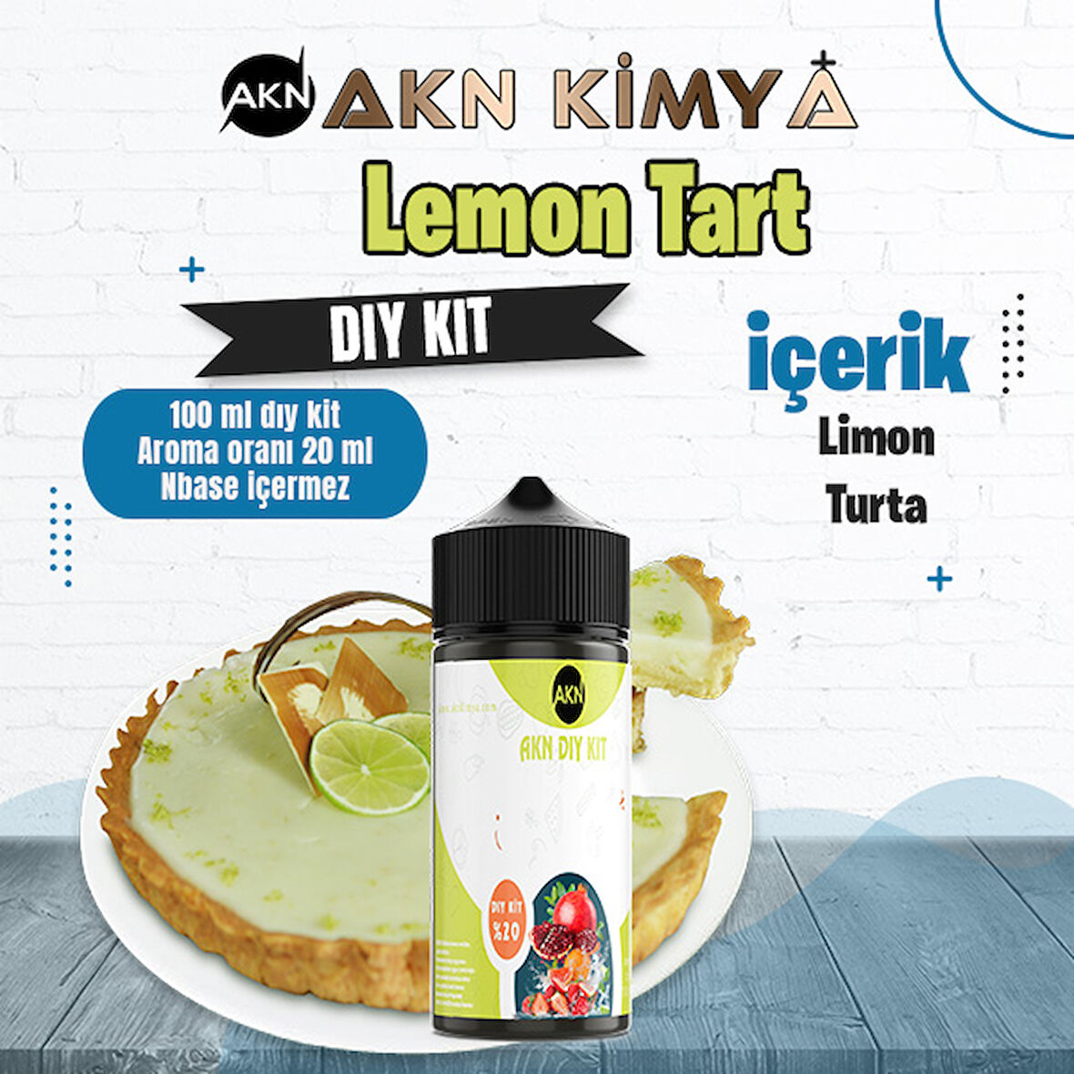 Lemon Tart Dıy Kit Limon Turta Gıda Aroması %20 Oranda Aroma İçerir (Hazır Değildir )