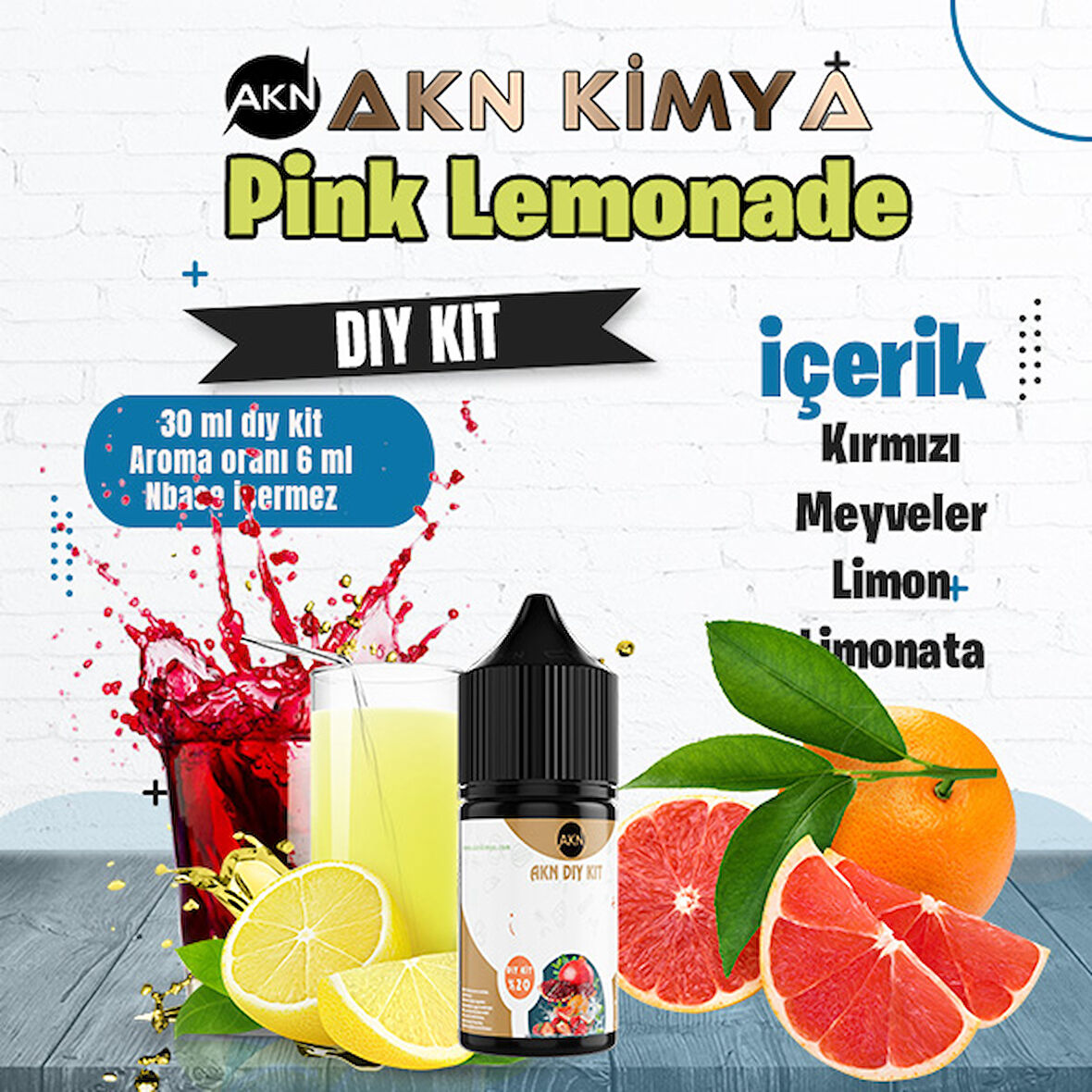 Pink Lemonade Dıy Kit Kırmızı Meyveler Limon Gıda Aroması %20 Oranda Aroma İçerir (Hazır Değildir )