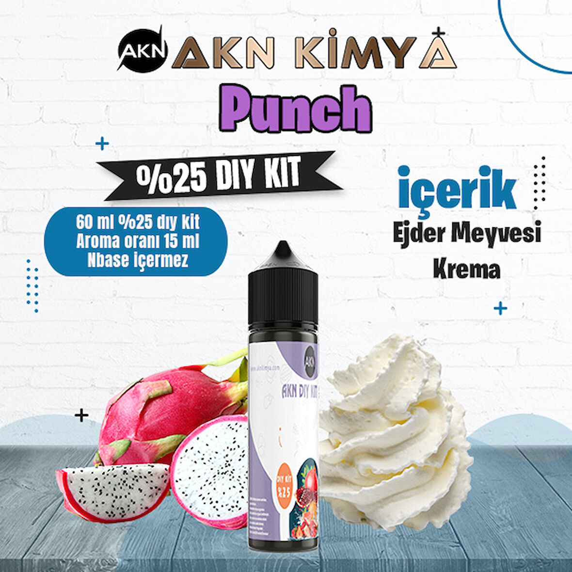 Punch Yoğun Dıy Kit Ejder Meyvesi Krema Gıda Aroması %25 Oranda Aroma İçerir (Hazır Değildir )
