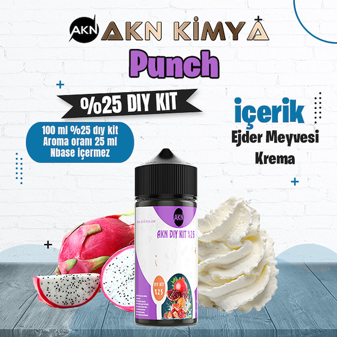Punch Yoğun Dıy Kit Ejder Meyvesi Krema Gıda Aroması %25 Oranda Aroma İçerir (Hazır Değildir )