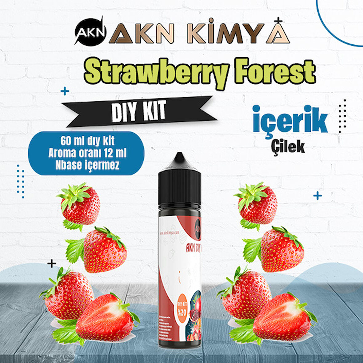 Strawberry Forest Dıy Kit Çilek Gıda Aroması %20 Oranda Aroma İçerir (Hazır Değildir )