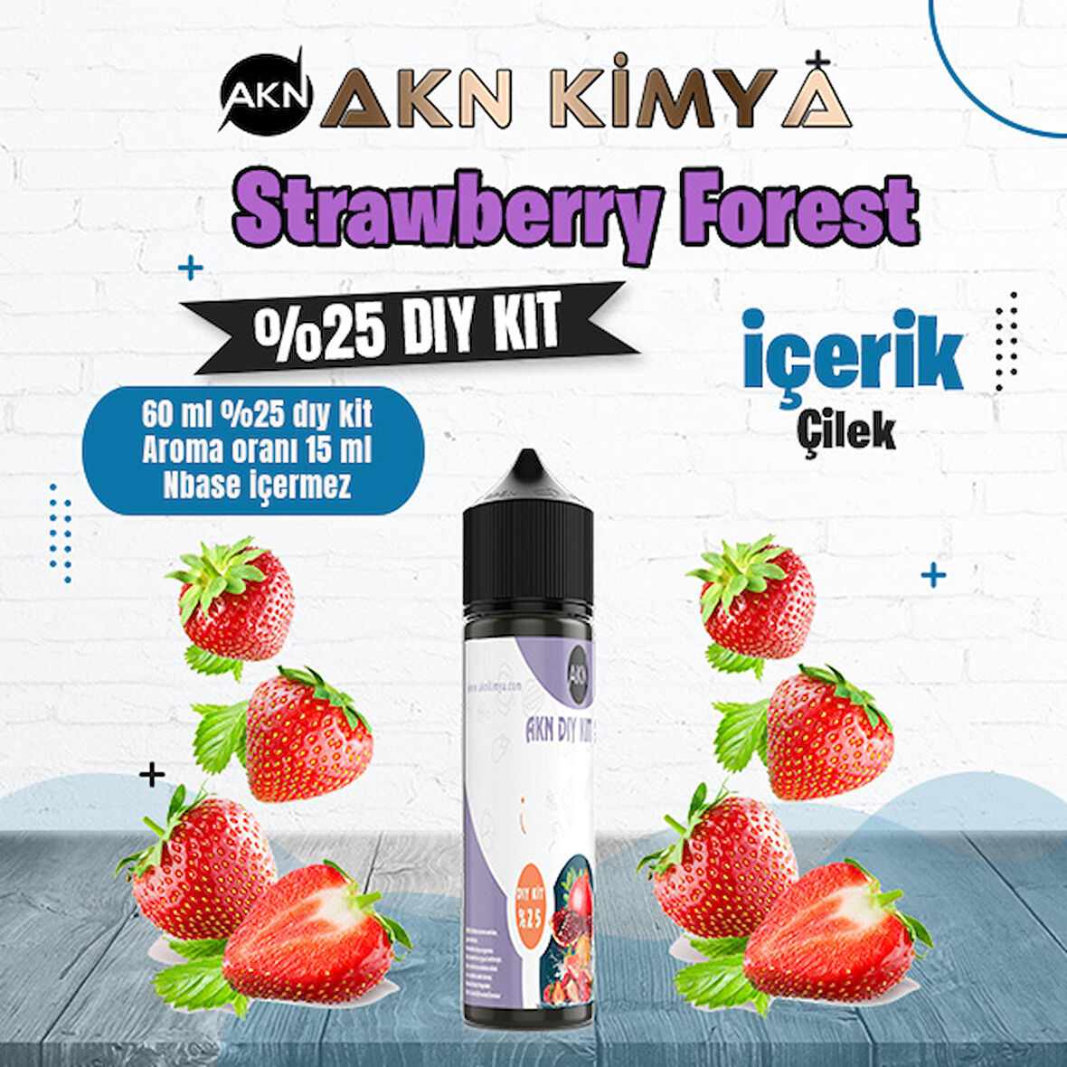 Strawberry Forest Yoğun Dıy Kit Çilek Gıda Aroması %25 Oranda Aroma İçerir (Hazır Değildir )