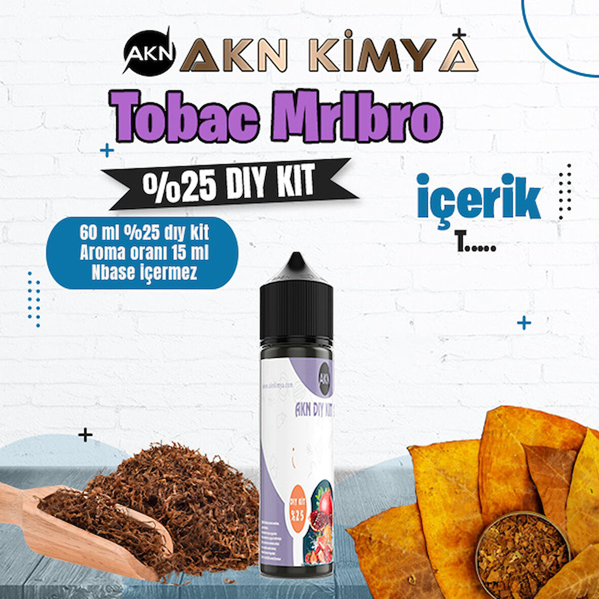 Tobac Mrlbro Yoğun Dıy Kit Gıda Aroması %25 Oranda Aroma İçerir (Hazır Değildir )