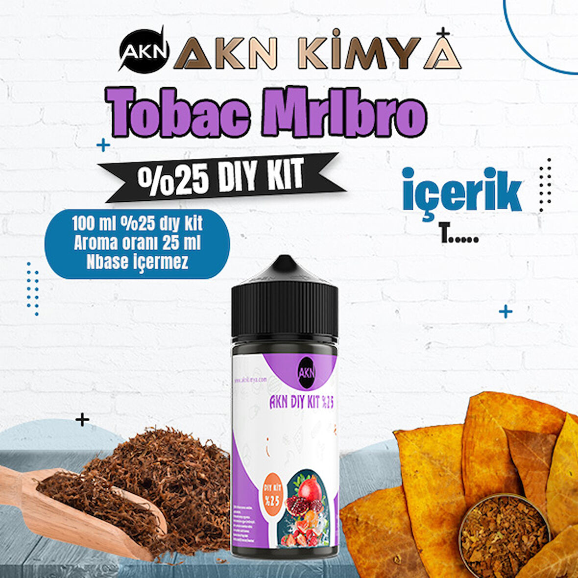 Tobac Mrlbro Yoğun Dıy Kit Gıda Aroması %25 Oranda Aroma İçerir (Hazır Değildir )