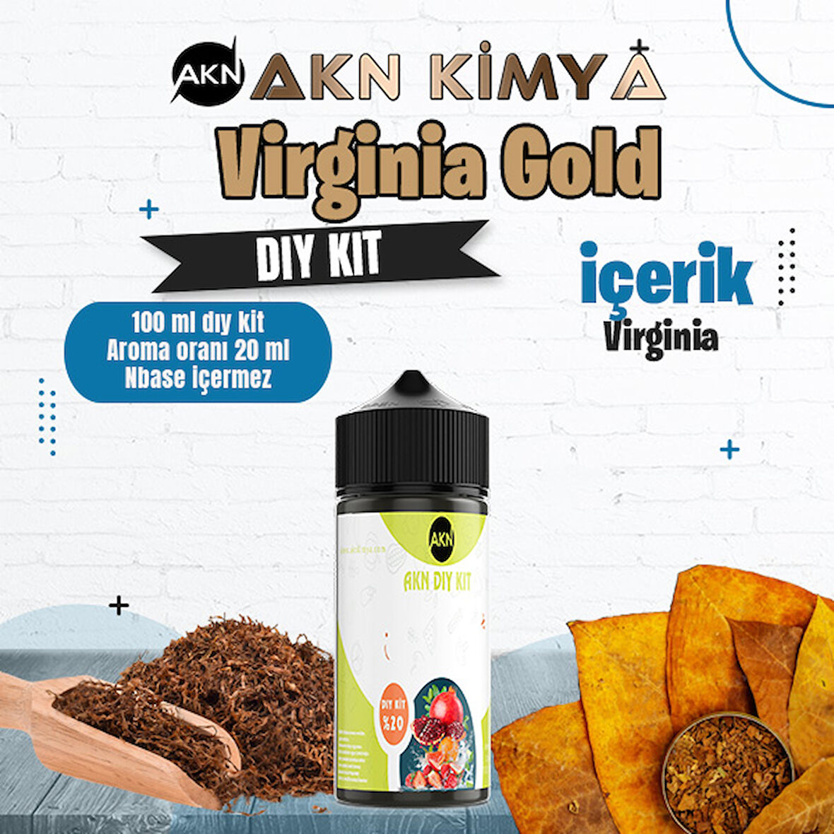 Virginia Gold Dıy Kit Gıda Aroması %20 Oranda Aroma İçerir (Hazır Değildir )