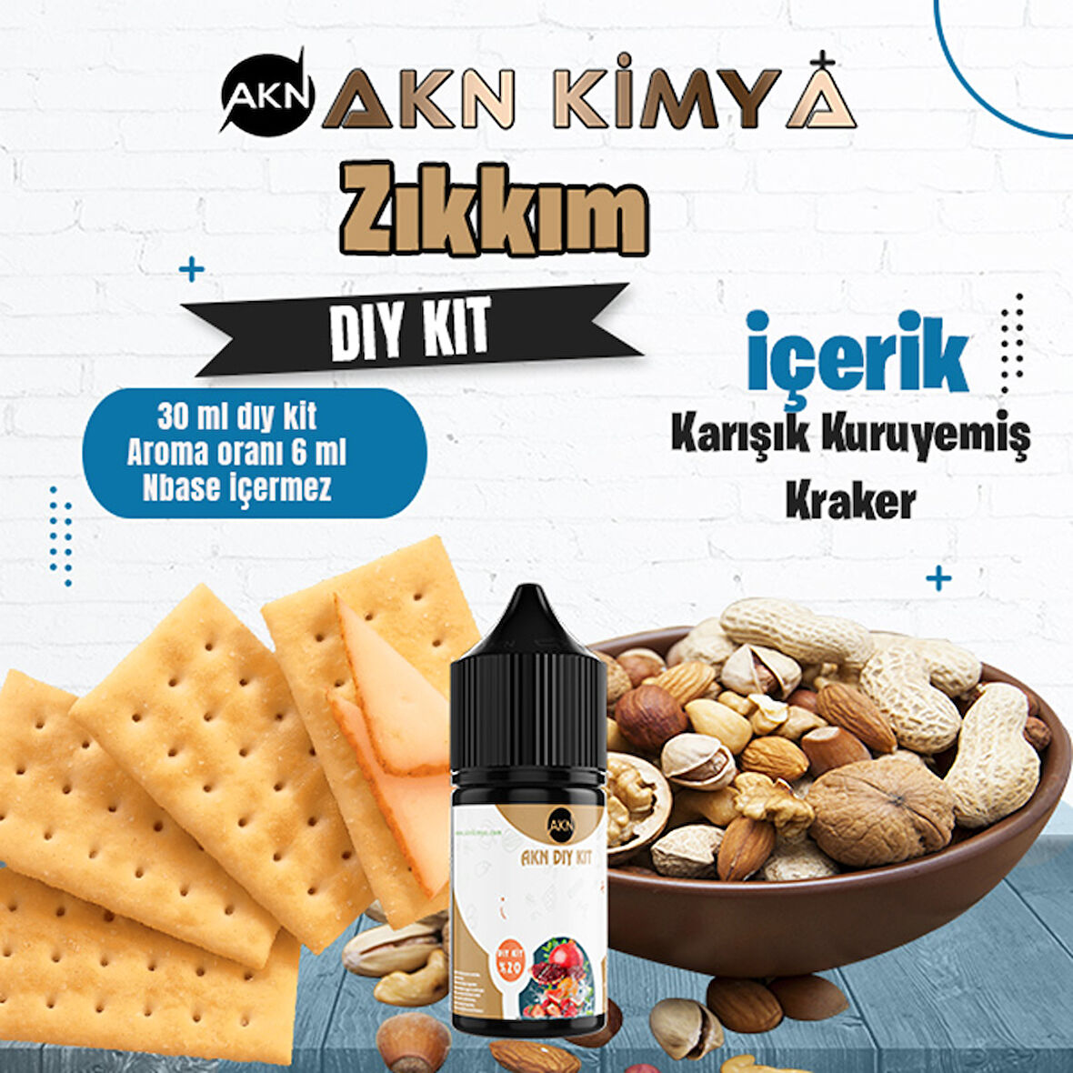 Zıkkım Dıy Kit Karışık Kuruyemiş Kraker Gıda Aroması %20 Oranda Aroma İçerir (Hazır Değildir )