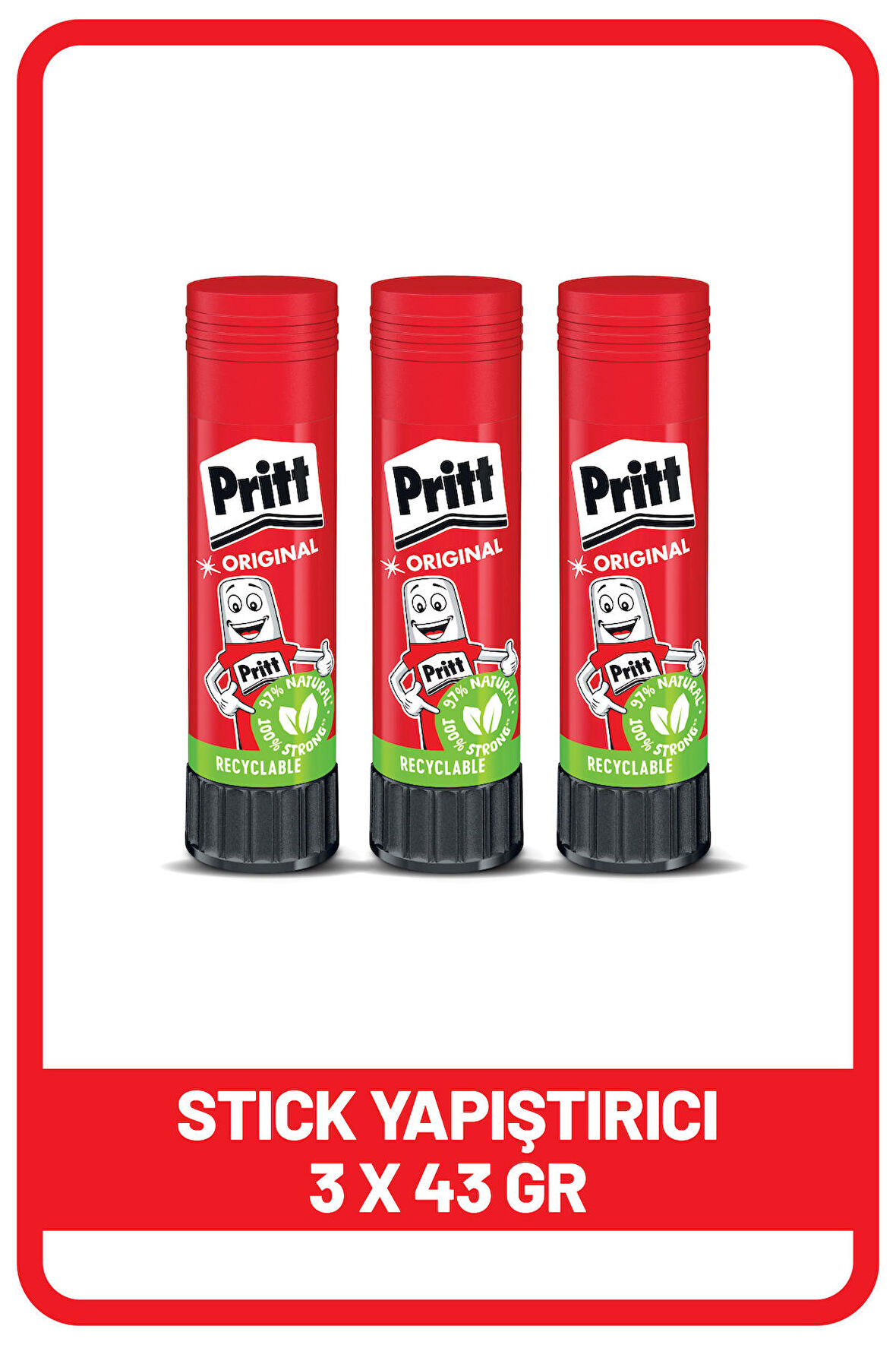 Pritt Stick Yapıştırıcı 43 Gr. - 3'Lü Paket