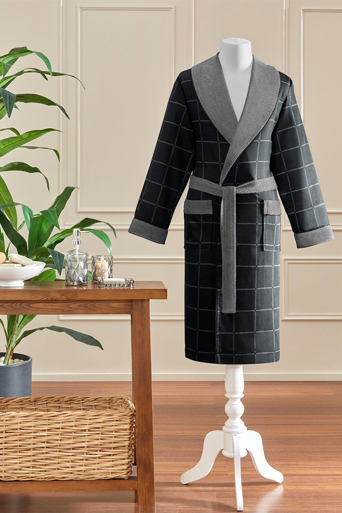 Özdilek Nera Maskülen Şal Yaka Bornoz XL - Gri