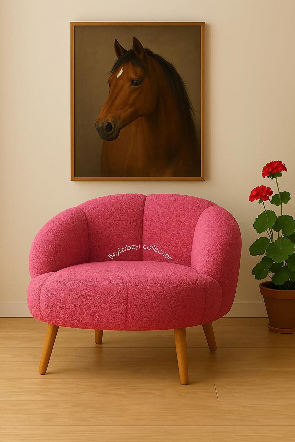 Papatya berjer,Çay Seti Tekli Koltuk Berjer (SALON, BALKON, OFİS) dolgulu krlent  Hediyeli