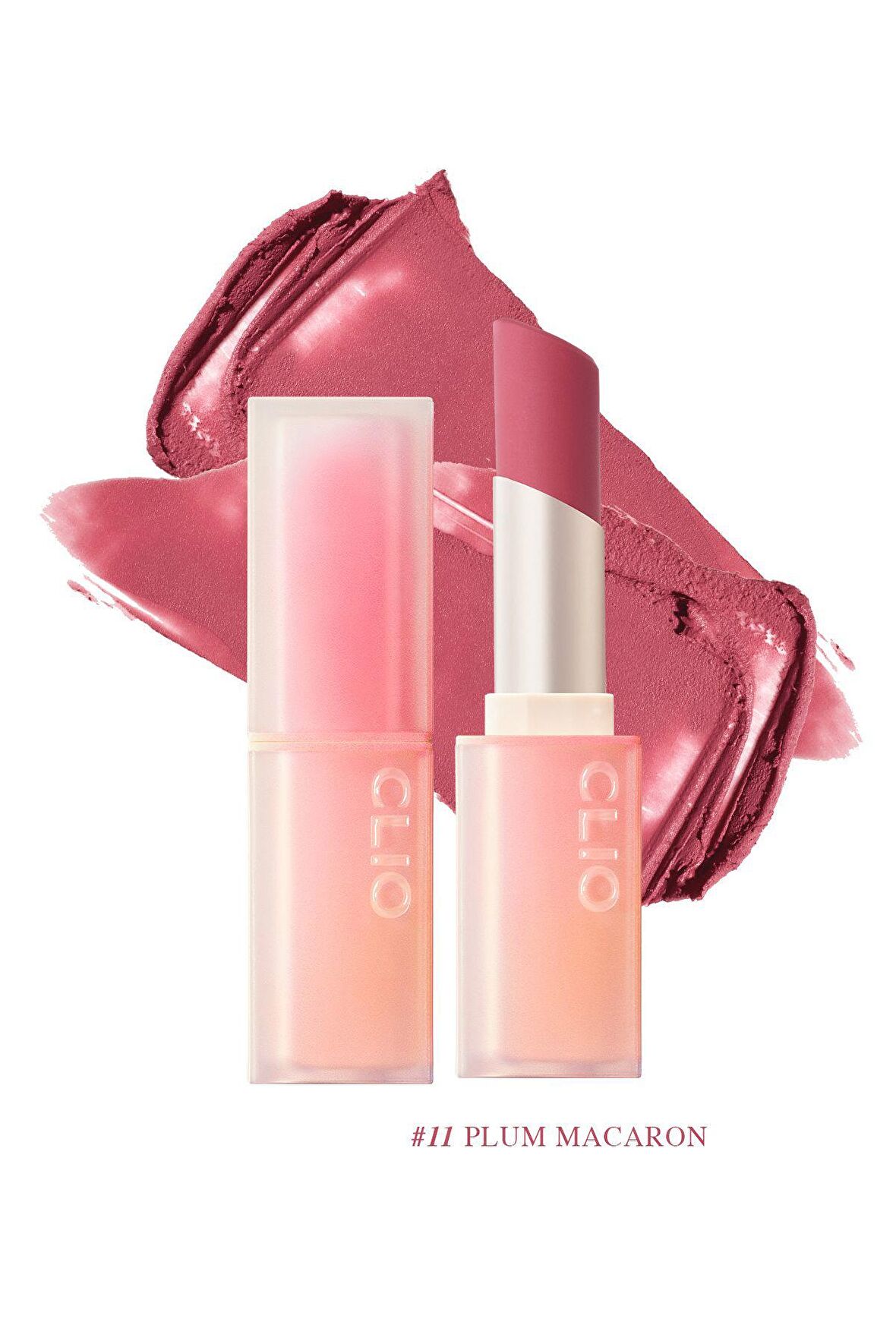 Yumuşak Dokulu, Hafif Mat Görünüm Sunan Ruj Clio Chiffon Mood Lip (11 Plum Macaron)