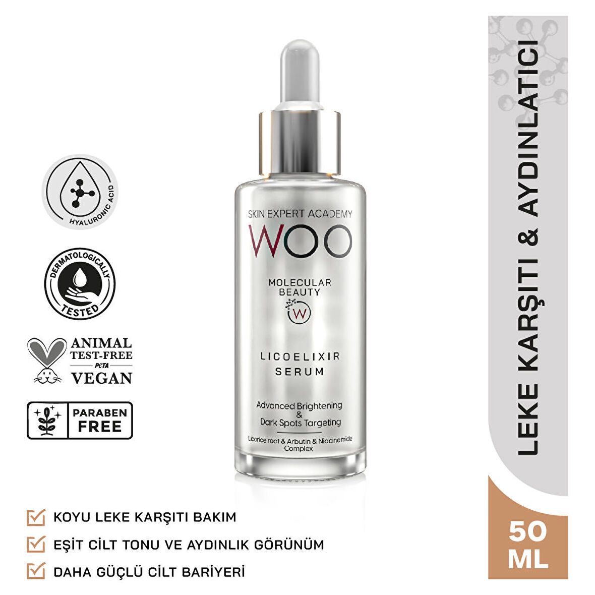 WOO Skin Expert Academy LicoElixir Aydınlatıcı ve Leke Önleyici Serum 50 ml