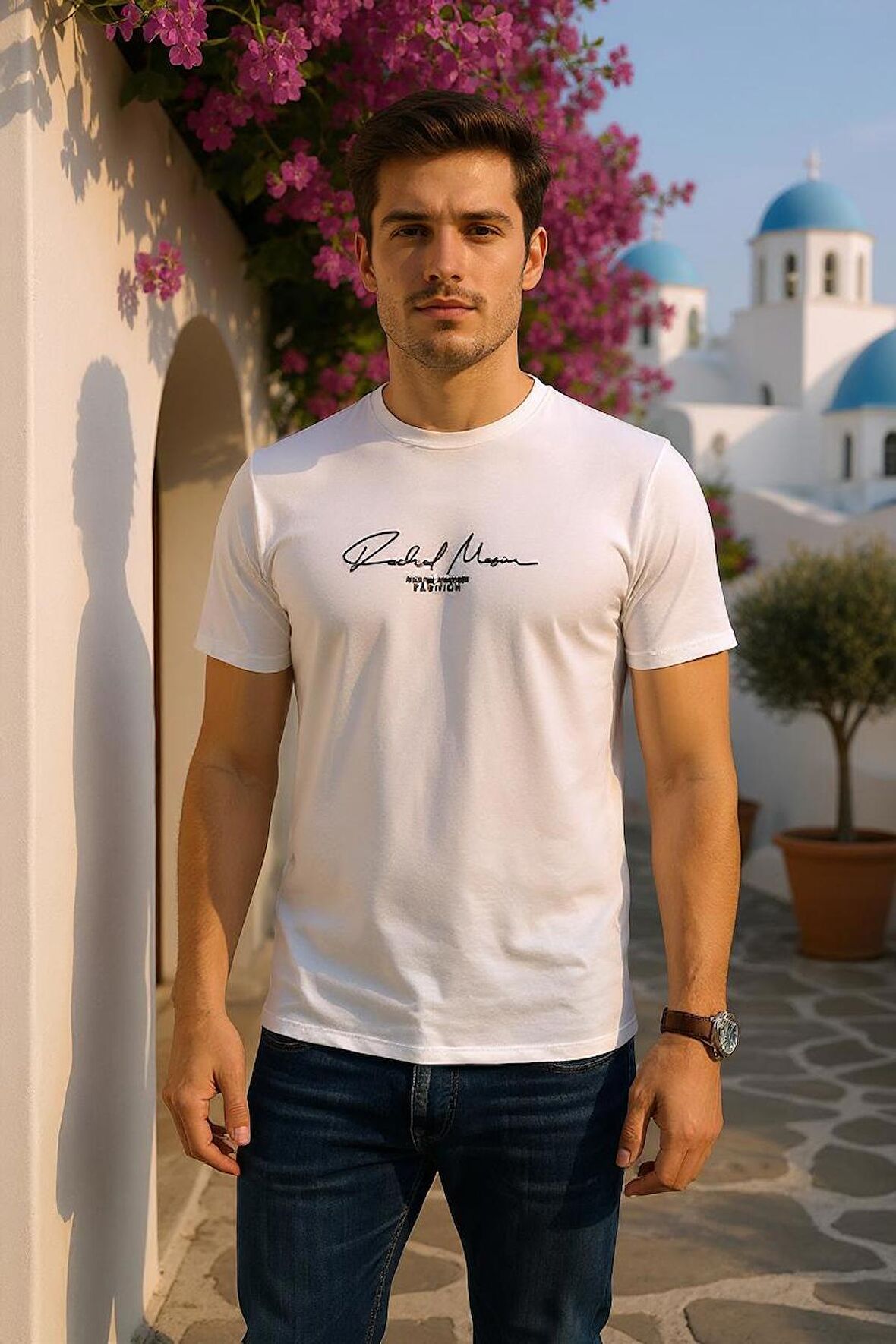 Erkek  Yumuşak Kumaş Enjeksiyon Baskılı T-Shirt