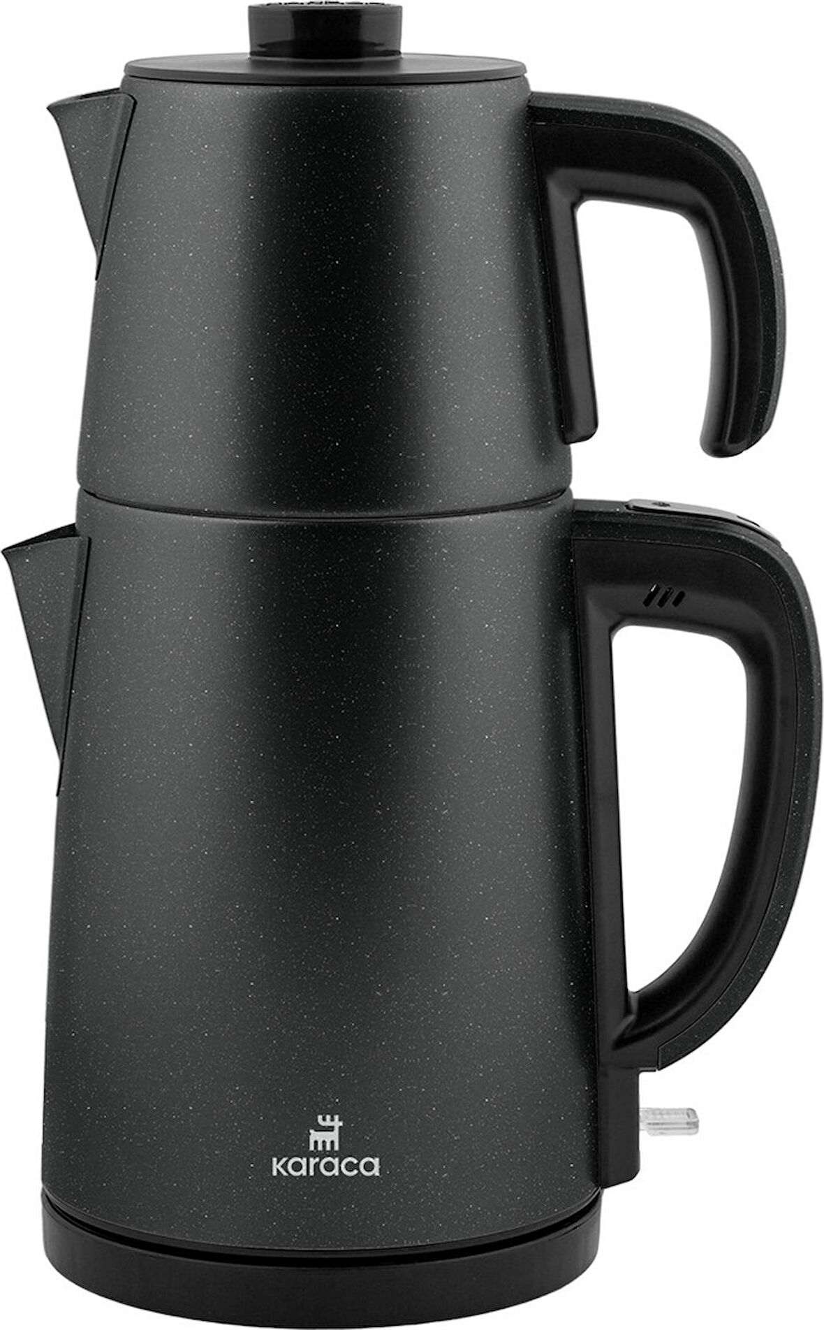 Karaca Gastro Dem 2 in 1 Çelik Inox Çay Makinesi ve Su Isıtıcı Shiny Black