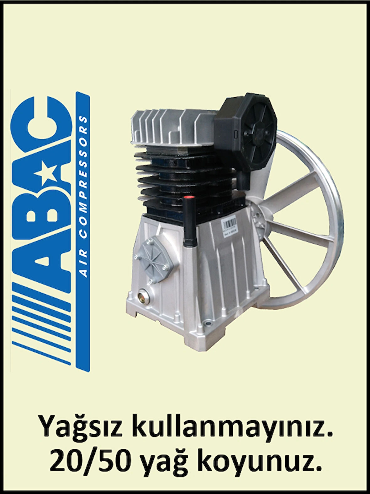 İtalyan Abac B3800-PAT38A 200 Litre Kompresör Kafası