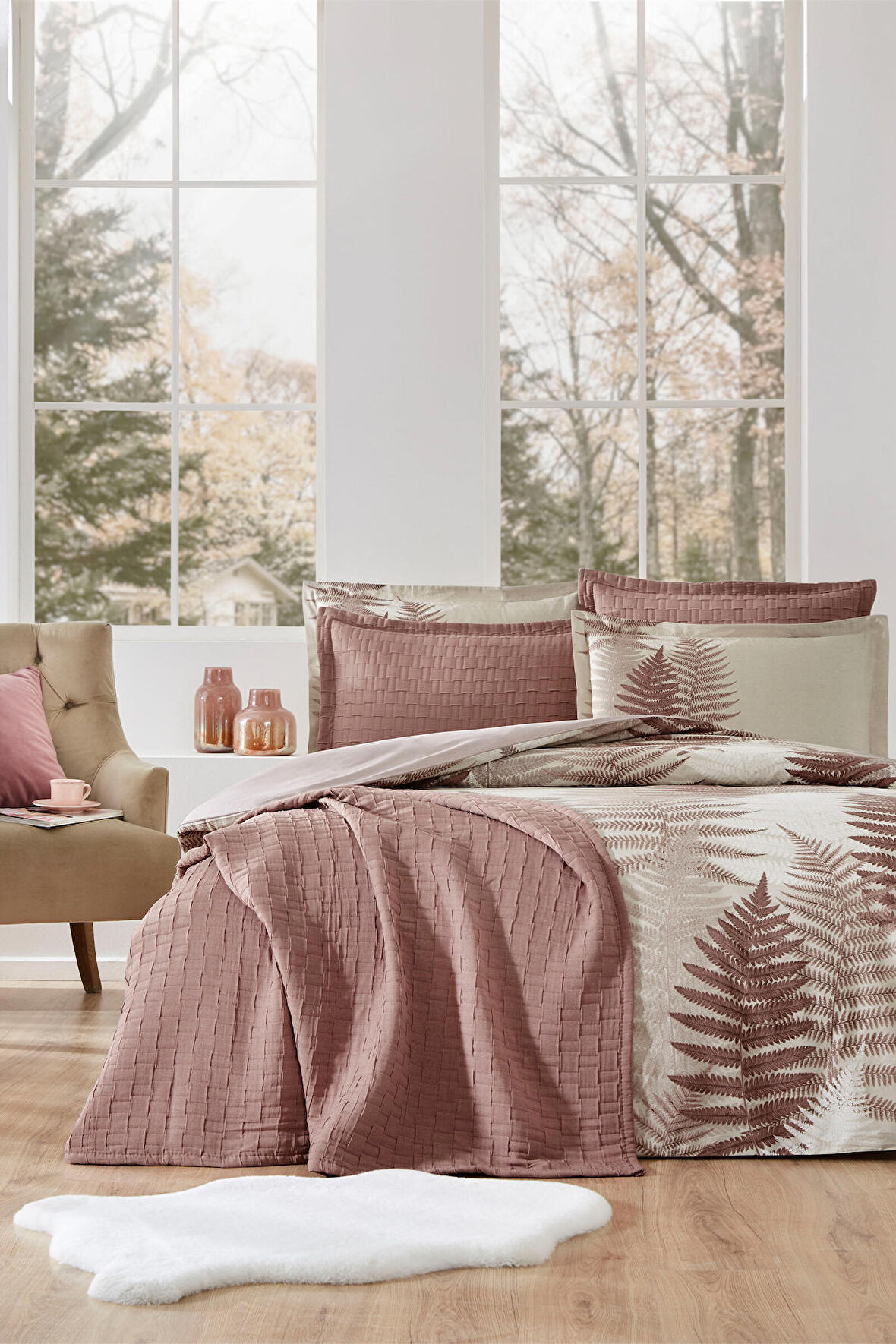 Özdilek Love Ladder Çift Kişilik Yatak Örtülü Nevresim Takımı