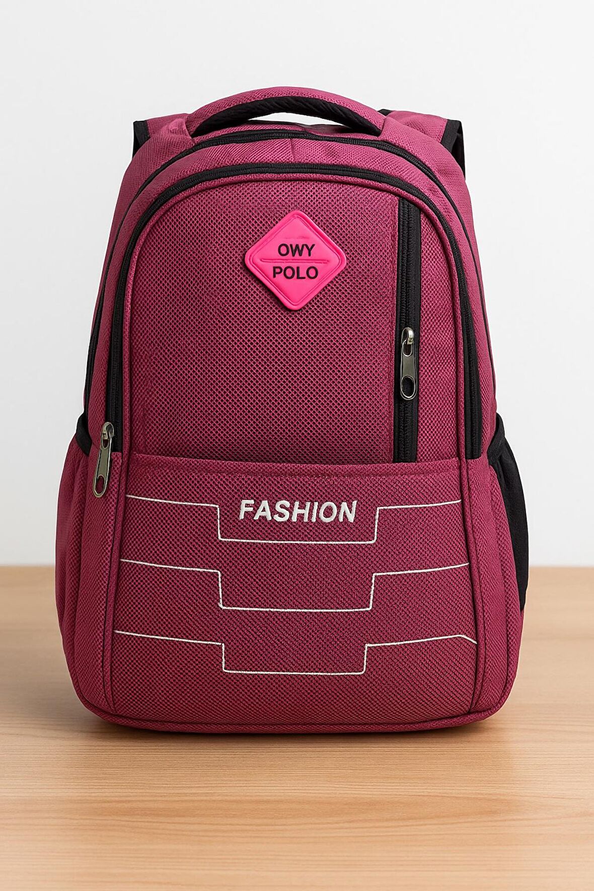 OWYON POLO FASHİON OKUL SIRT ÇANTASI (YENİ SEZON)-PEMBE