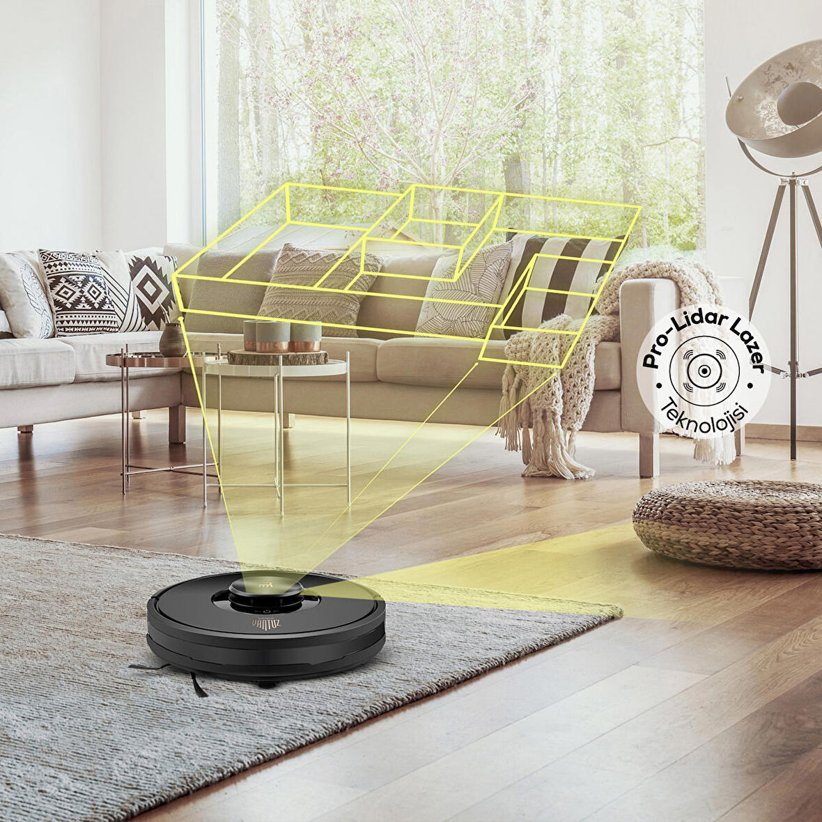 Karaca Vantuz Off-road Rs007 2 In 1 Mop And Vacuum Konuşan Robot Süpürge