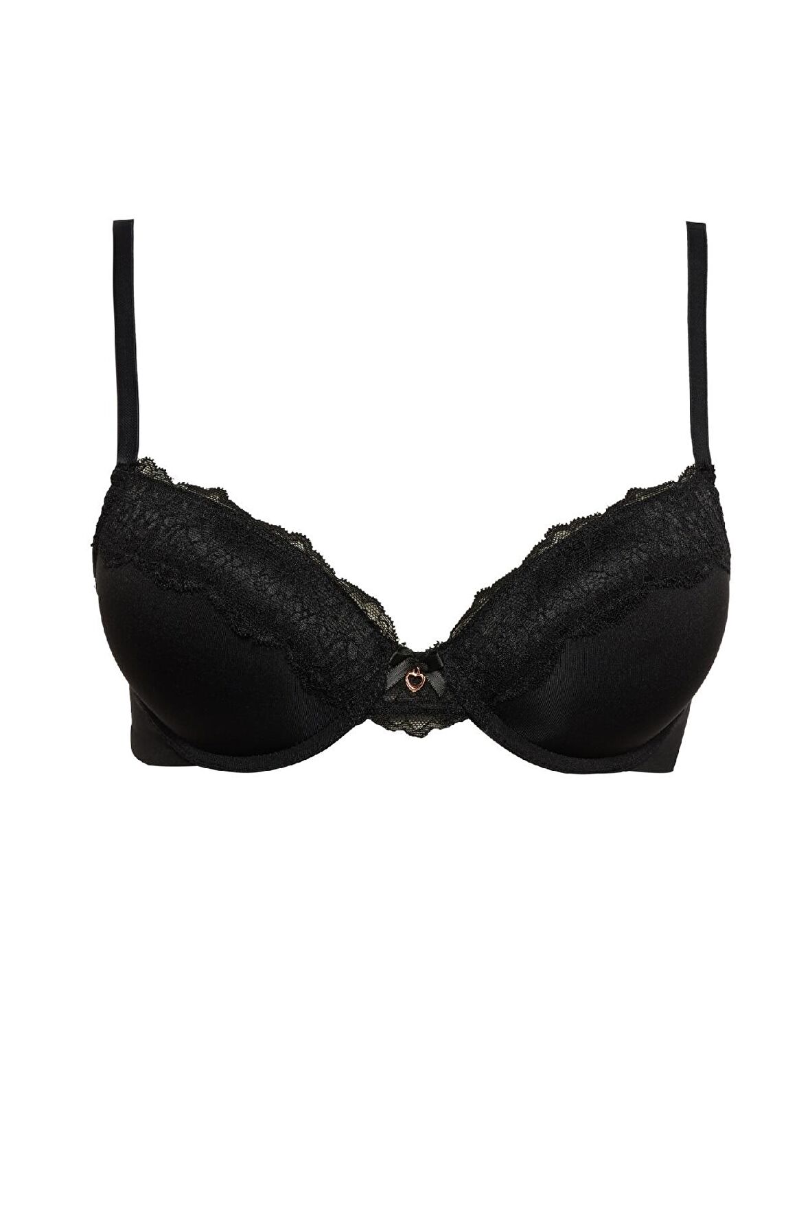 DeFacto Dantel Detaylı Dolgulu Push Up Bra-Fall in Love D8163AX25SPBK81