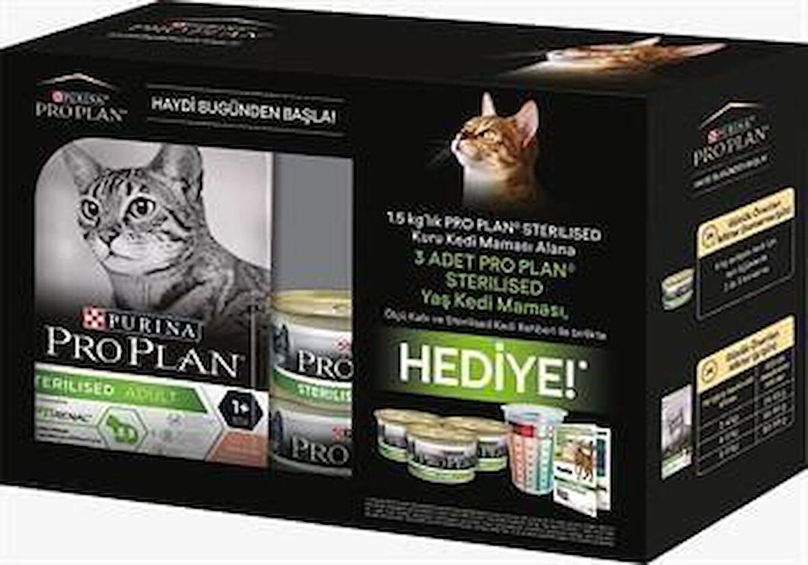 Proplan Sterilised Kısırlaştırılmış Somonlu Kedi Maması 1,5 Kg + Hediyeli