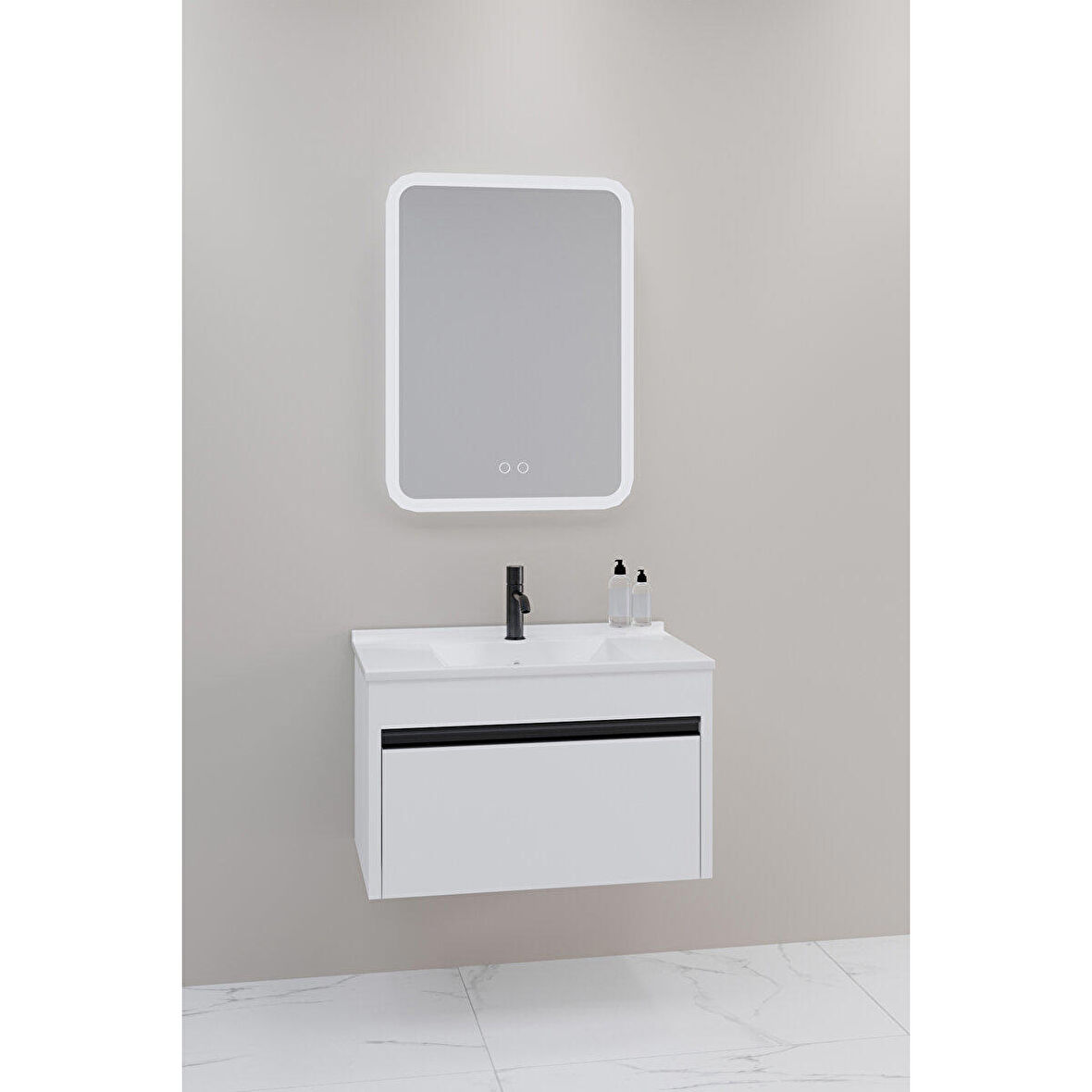 Duenos 75 Cm Banyo Dolabı Beyaz - Boy Dolap Hariç