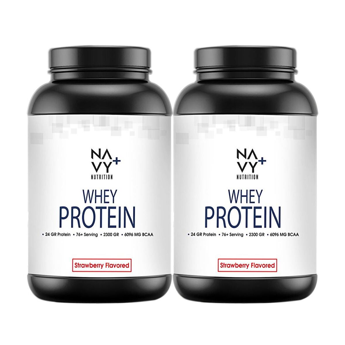 Navy Plus 2 Adet 2300 GR Whey Protein Tozu Çilek Aromalı