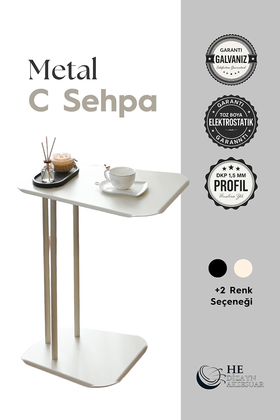 C Sehpa Koltuk Sehpası Yan Sehpa Zigon Sehpa Servis ve Kahve Seehpası