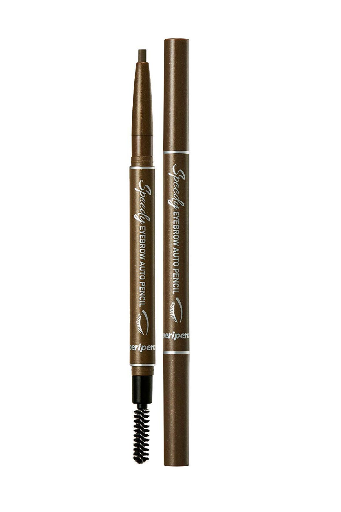 Doğal Görünüm Sunan Asansörlü Kaş Kalemi Peripera Speedy Eyebrow Auto Pencil (02 Gray Brown)