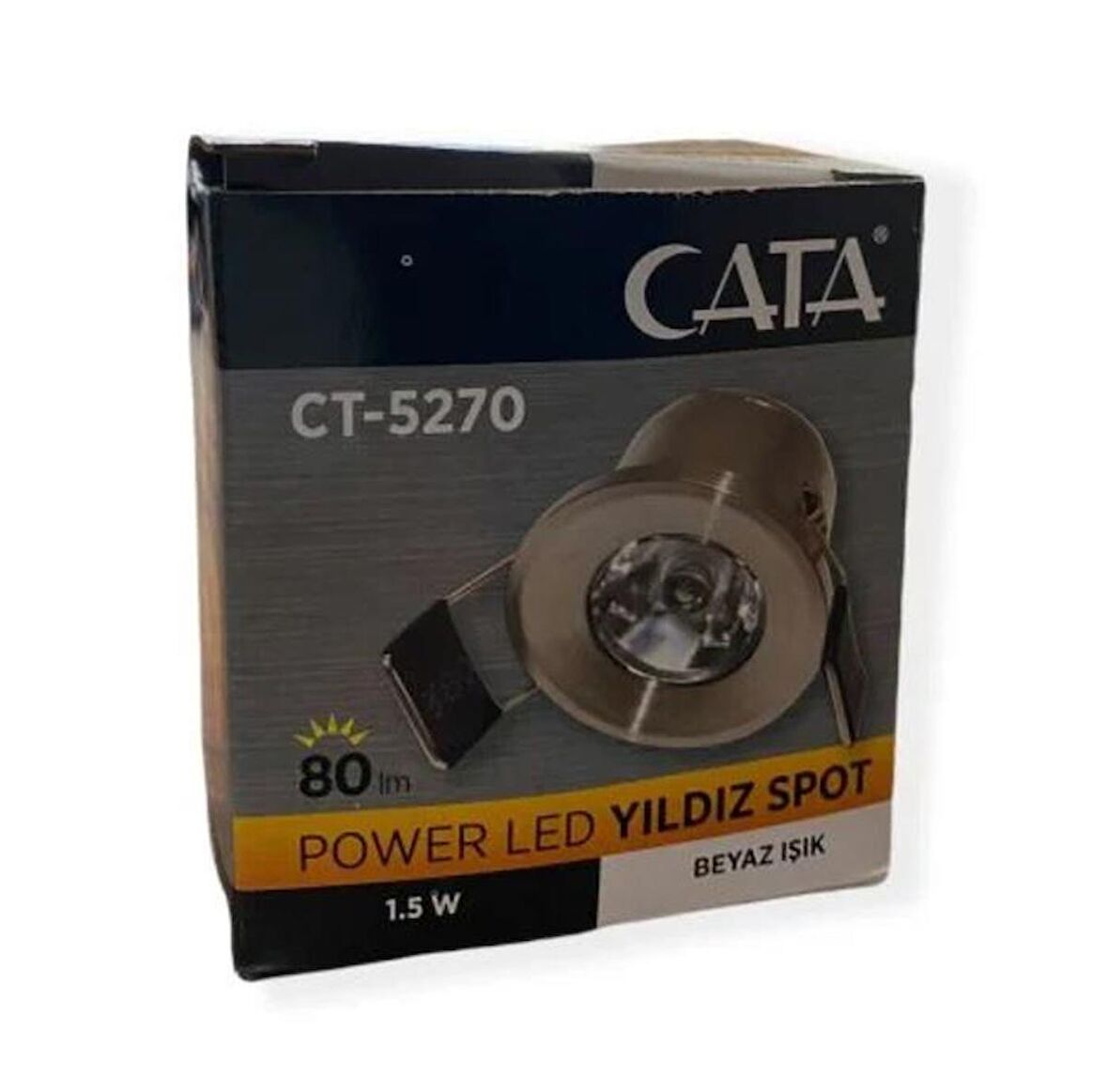 CT-5270 1,5W/6400K YILDIZ SPOT SATİN KASA(BEYAZ) CATA