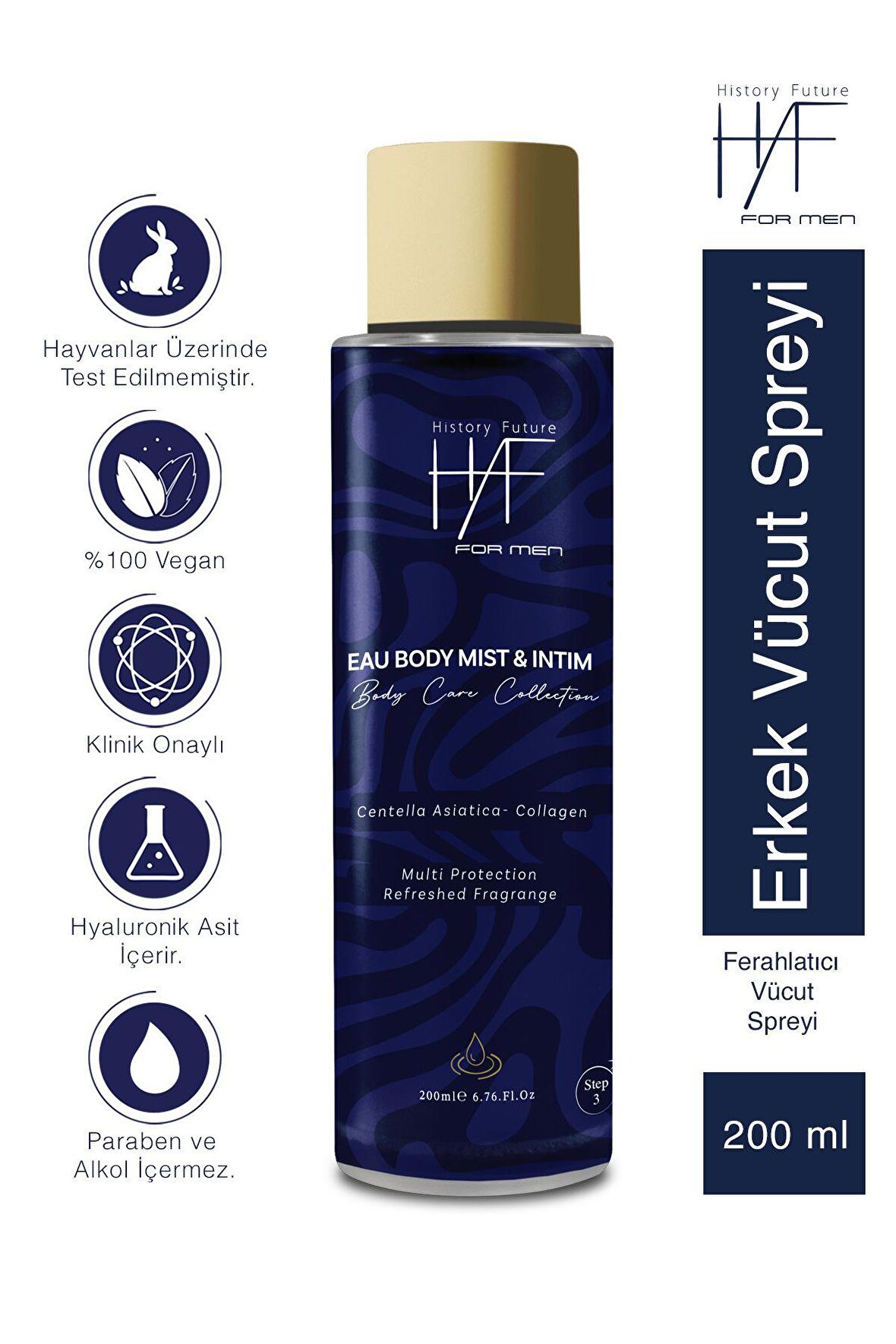 İntim Özel Bölge Temizleyici Kötü Koku Giderici Ferahlatıcı Erkek Vücut Spreyi 200 ml