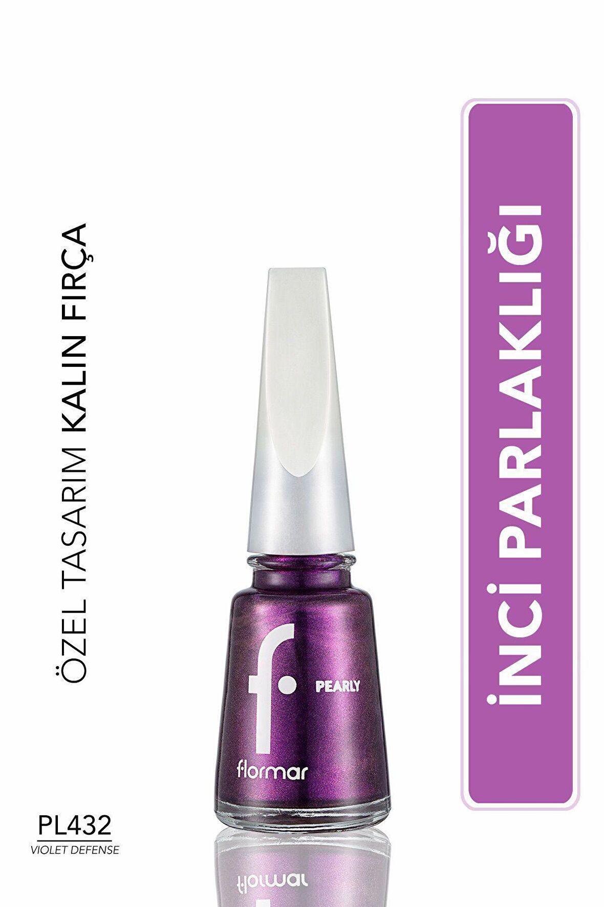 Flormar Oje Yeni Maxi Brush Pearly Pl432 Violet Defense 9053035