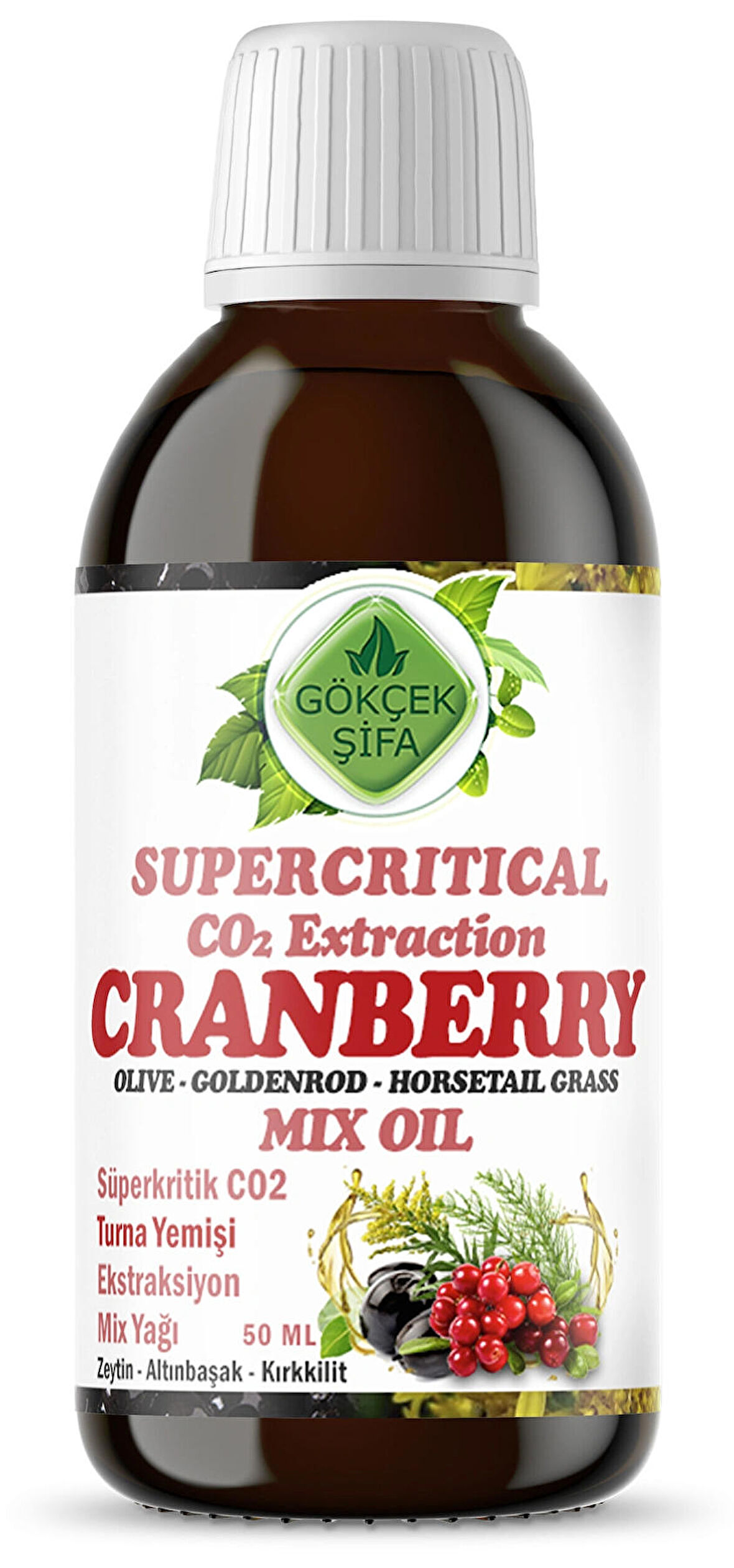Turna Yemişi Süperkritik Mix Yağı 50 ml Cranberry Supercritical Mix Oil