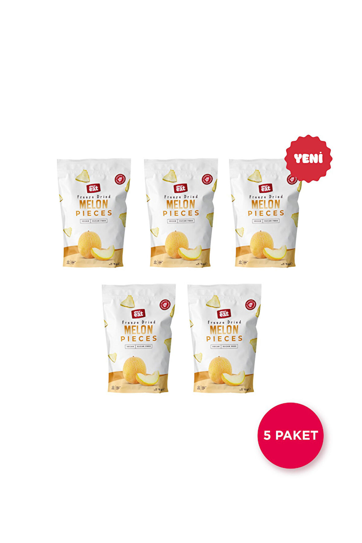 Kavun Kuru Meyve Cipsi 15 G X 5 Adet Dondurularak Kurutulmuş Meyve