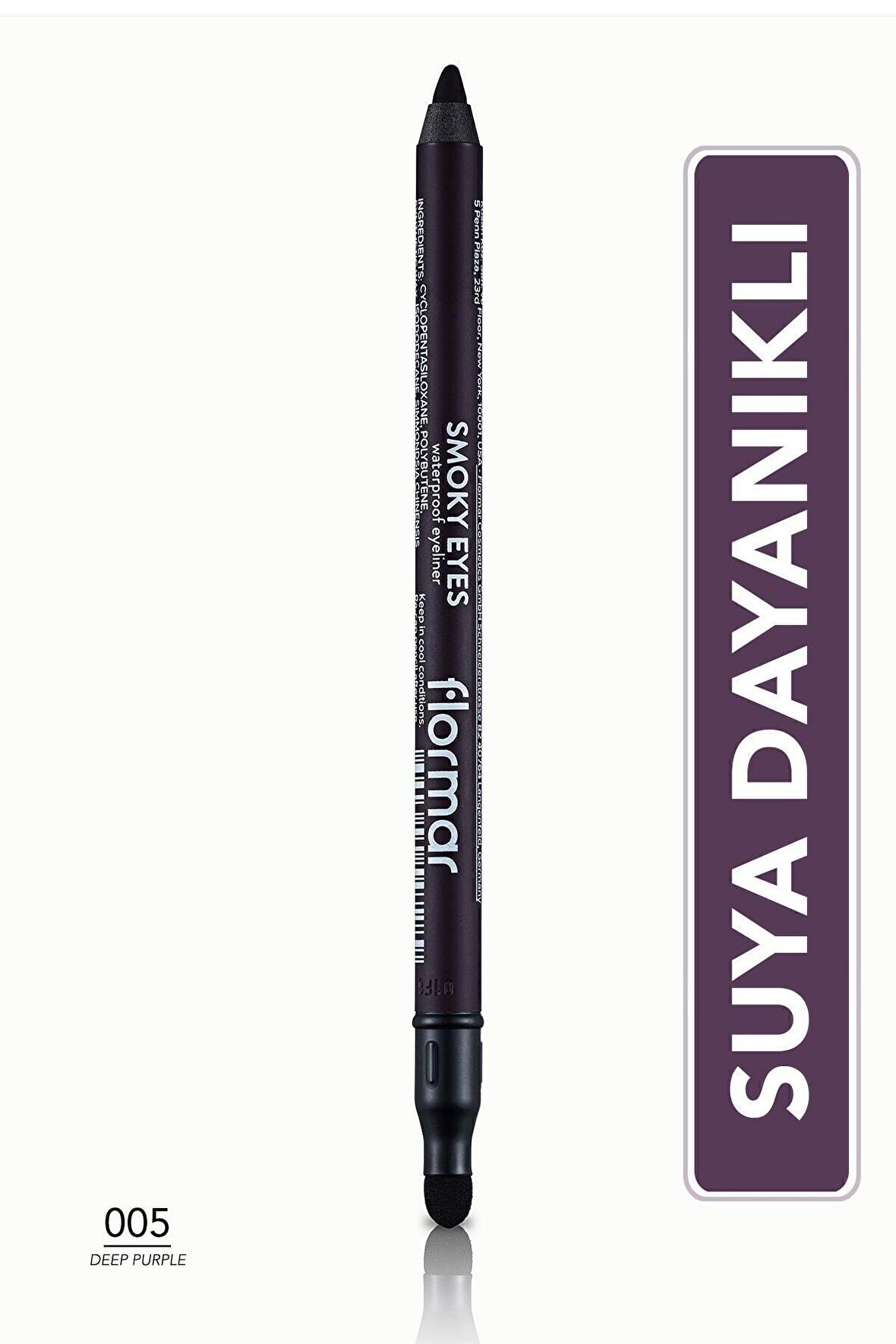 Flormar Göz Kalemi - Smoky Eyes Waterproof Eyeliner 005 Deep Purple 47000012-005