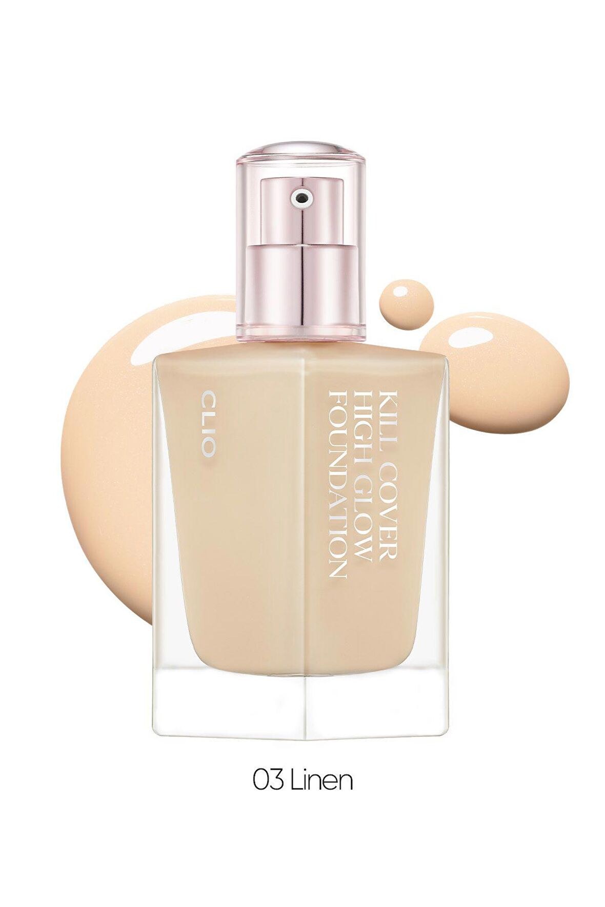 Kalıcı Kapatıcılık ve Yoğun Işıltı Sunan Fondöten Clio Kill Cover High-Glow Foundation (3 Linen)
