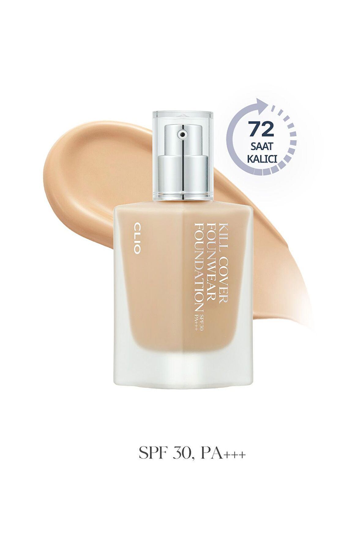 Yoğun Kapatıcılık Sağlayan Fondöten Clio Kill Cover Founwear Foundation (4 Ginger) Spf30 PA+++