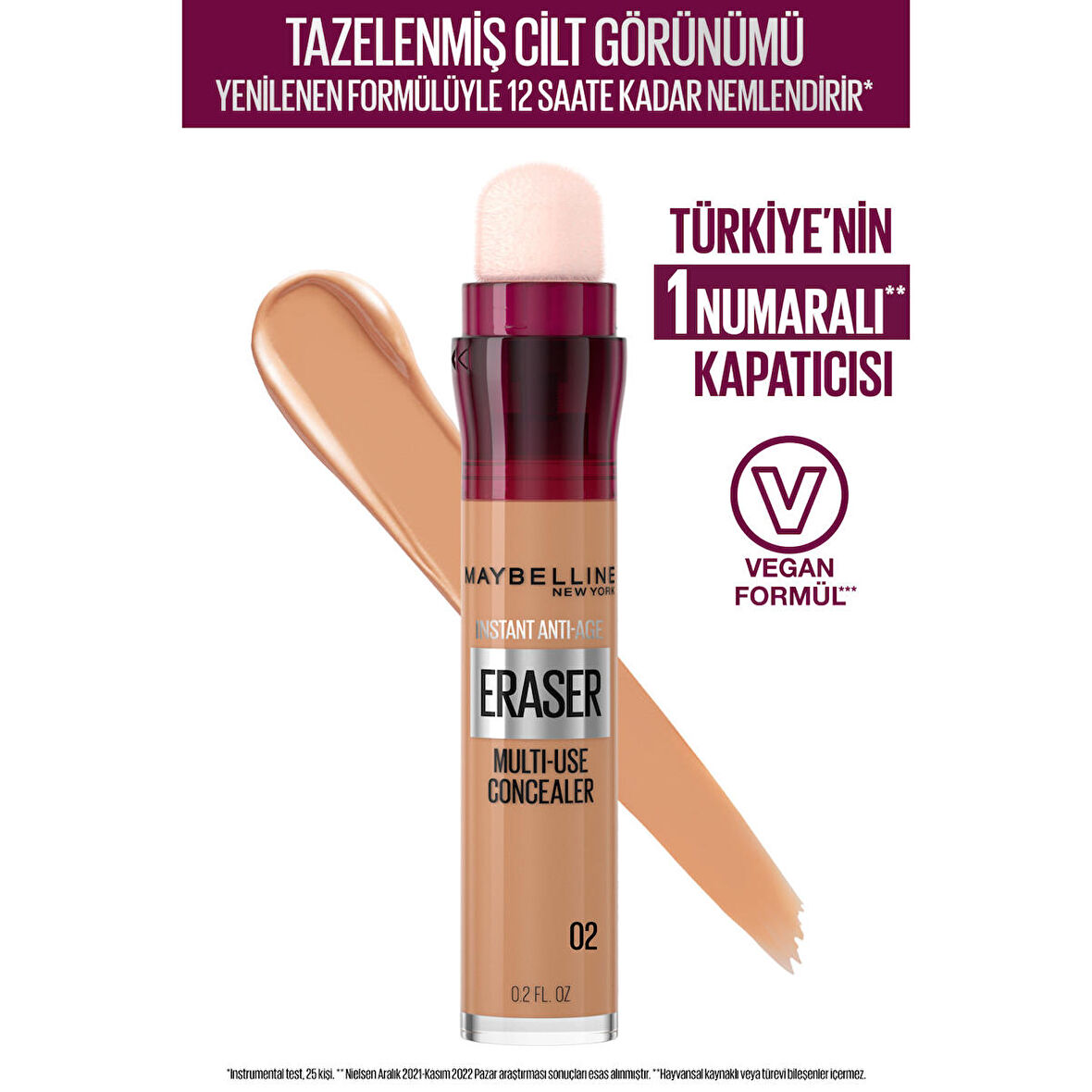 Maybelline New York Instant Anti Age Eraser Kapatıcı - 02 Nude